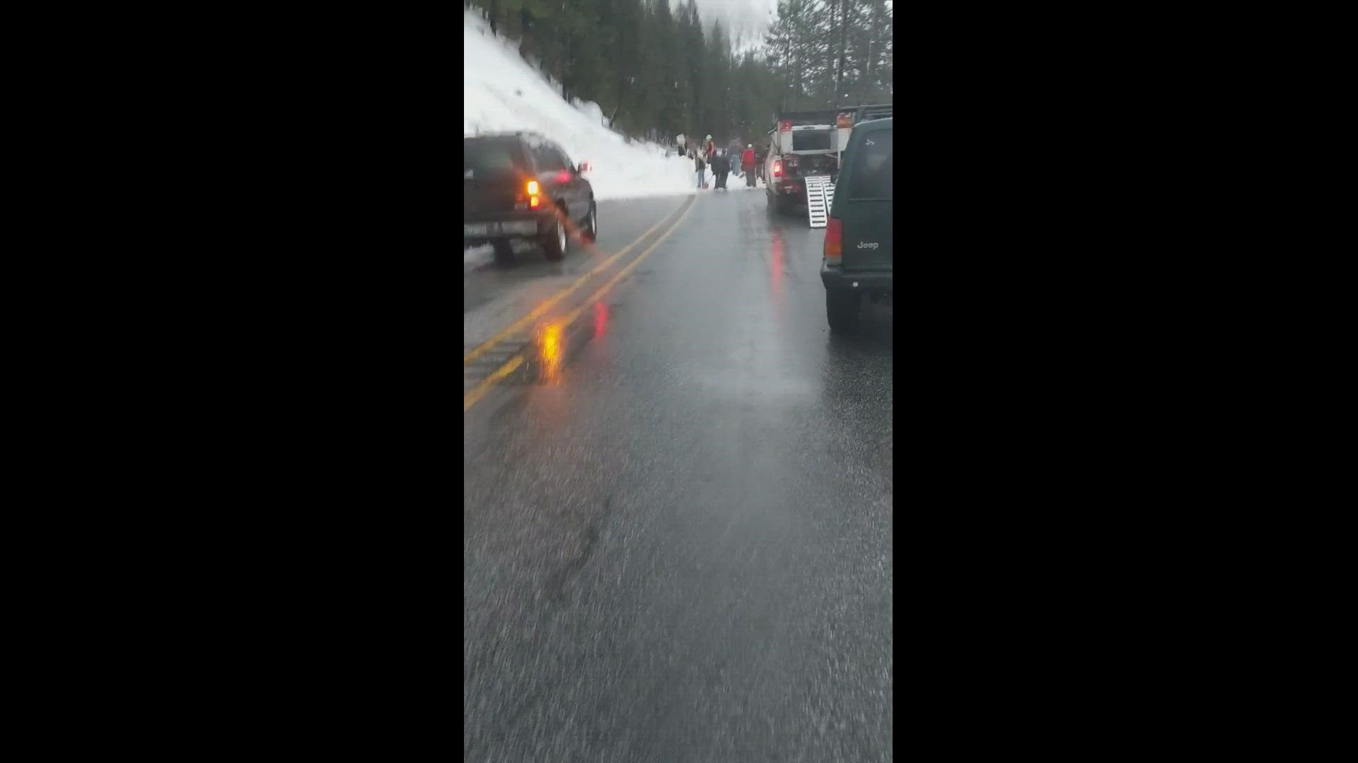 People clear an avalanche from Highway 2 on Jan. 13
Credit: Mark Christainson