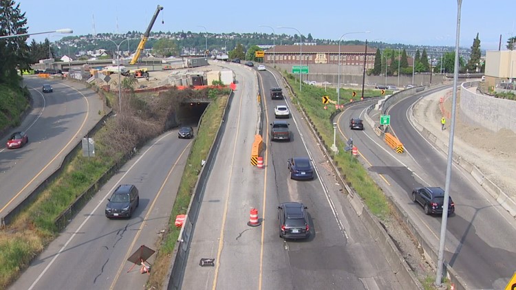 Portion of northbound I-5 closed in Seattle this weekend