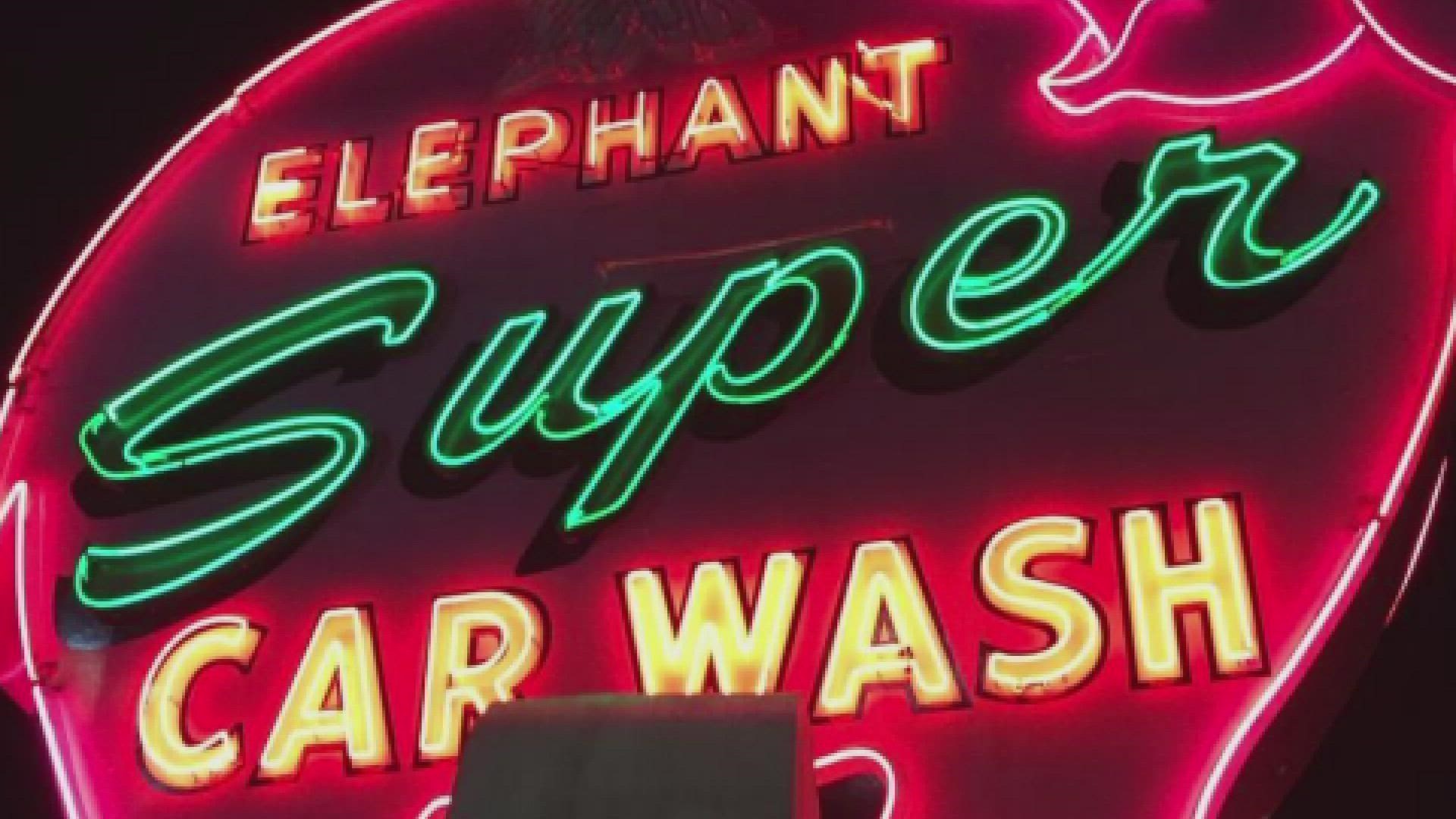 The iconic Pink Elephant Car Wash sign that was at the corner of Sixth Avenue and Battery Street for 56 years could soon show up on another Seattle street corner.