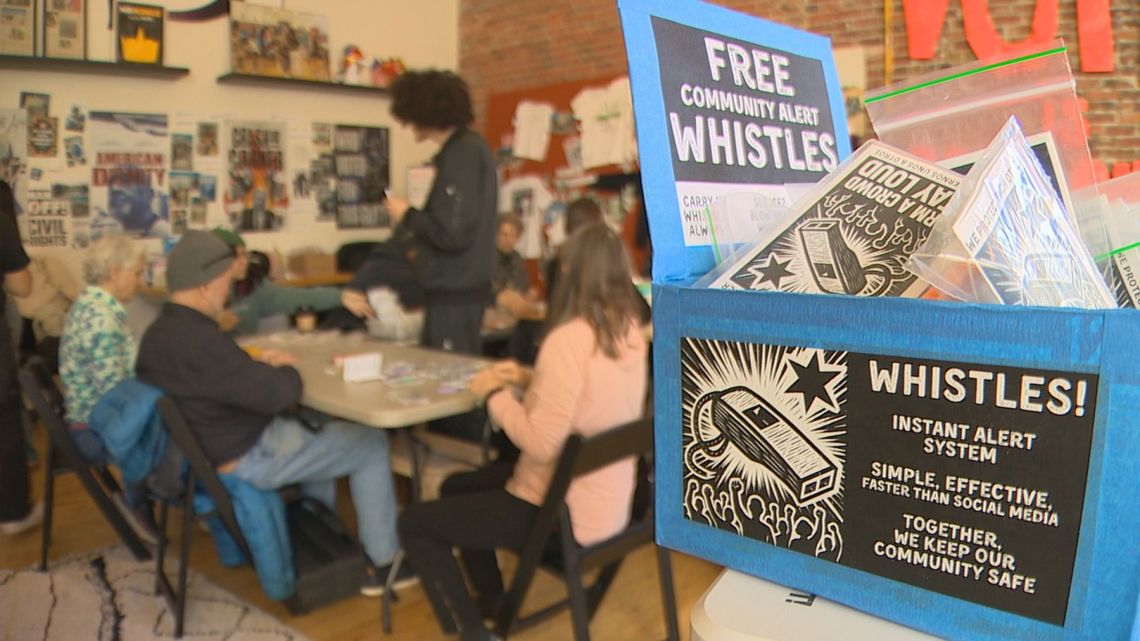 Blowing the whistle on ICE: Seattle protesters support national movement