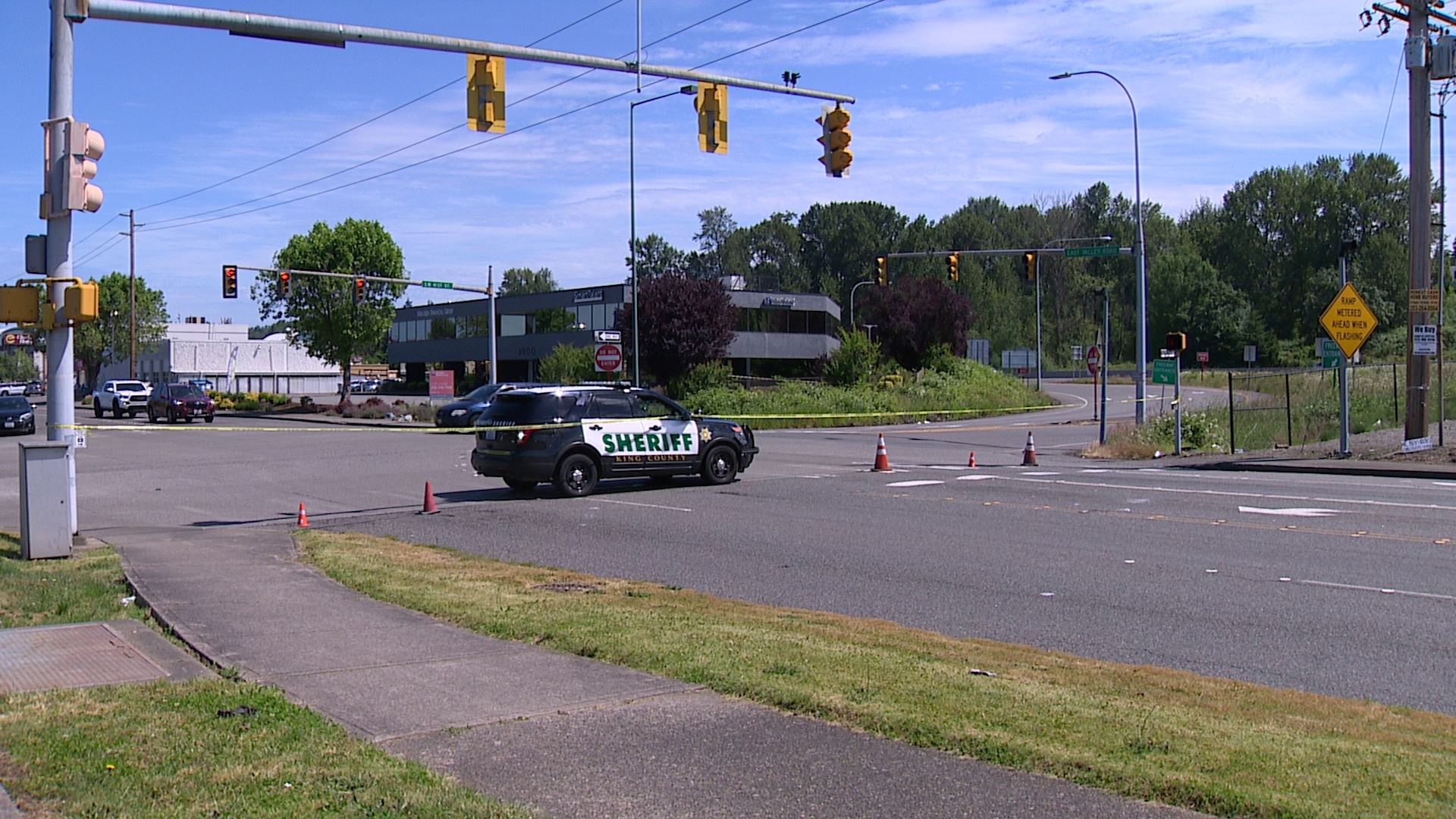 The Renton police officer was not injured in the shooting. The suspect's condition is unknown at this time.