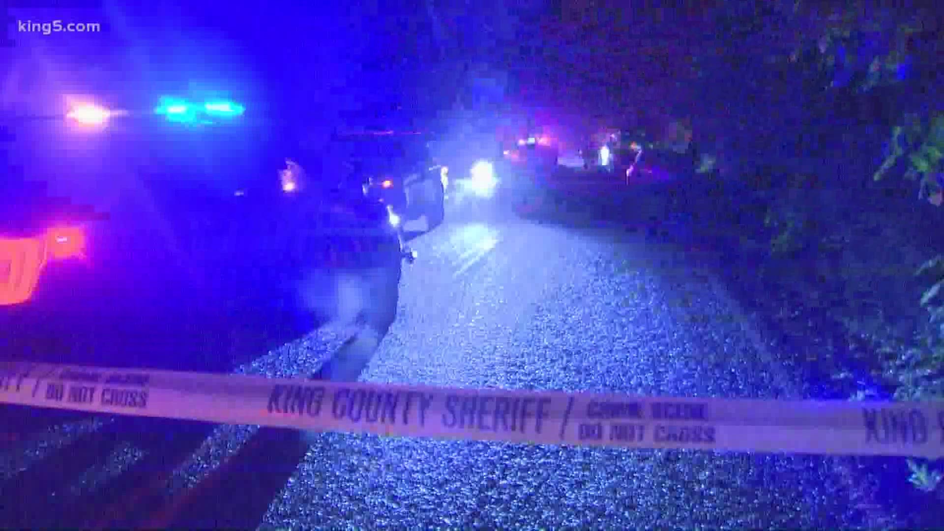 The two men were found on Issaquah Fall City Road and are believed to have been shot some time Monday night.