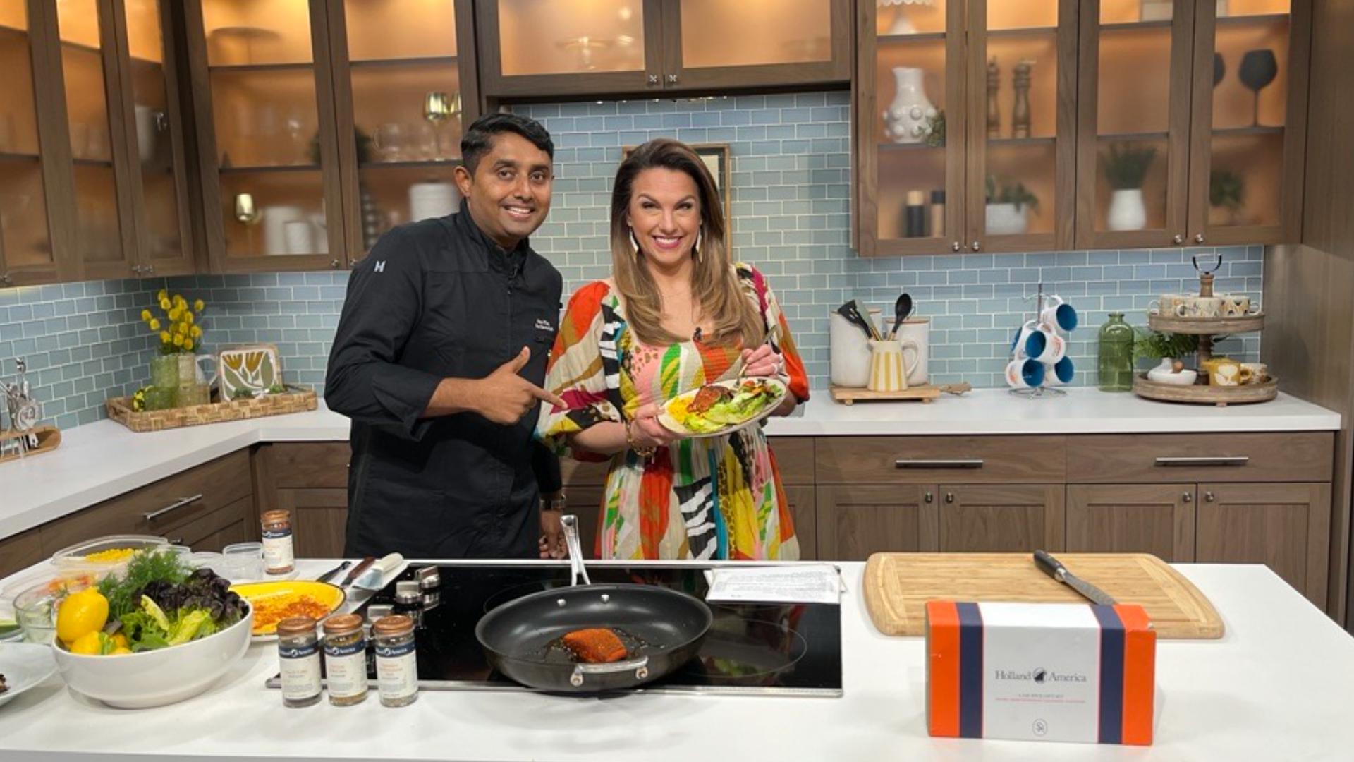 Sinu Pillai, Fleet Executive Chef for Holland America line, shares a dish worthy of the sea. #newdaynw