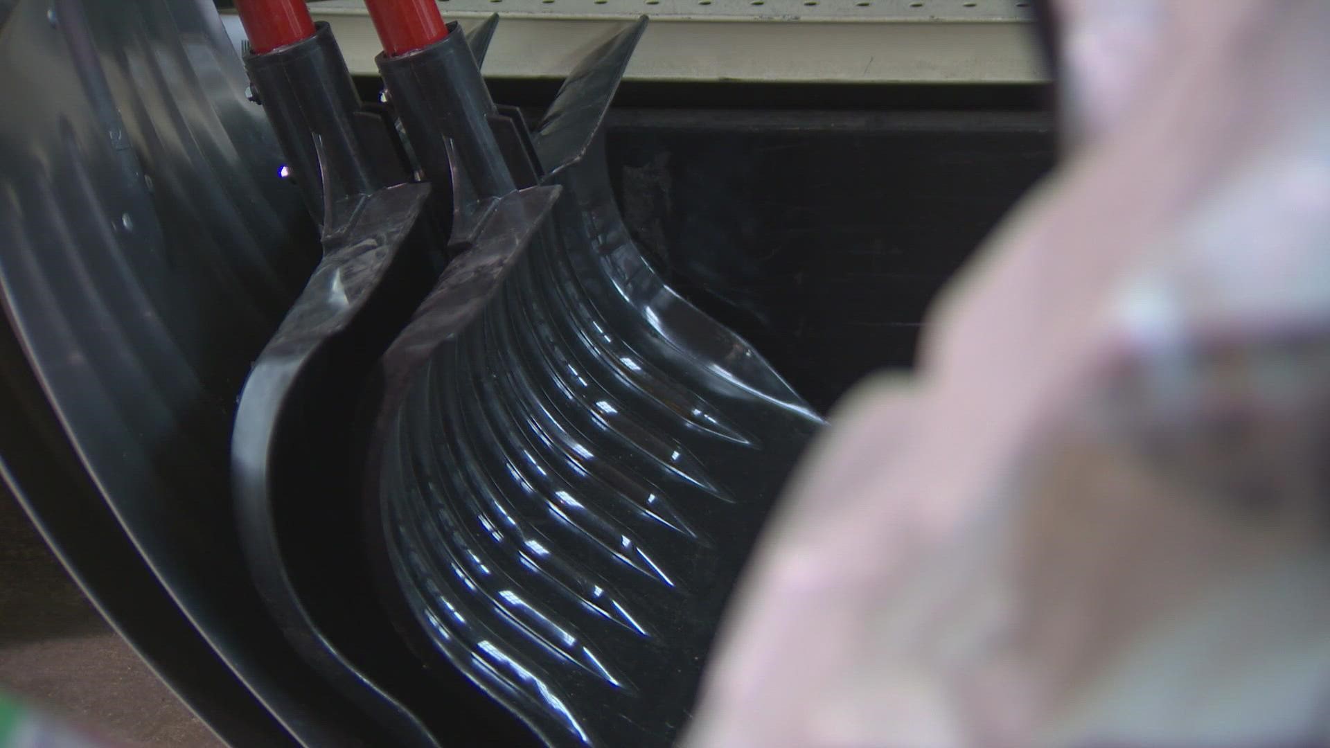 Shoppers at Pacific Supply Company in Seattle's Capitol Hill neighborhood stocked up on ice melt, shovels, faucet covers and insulation.