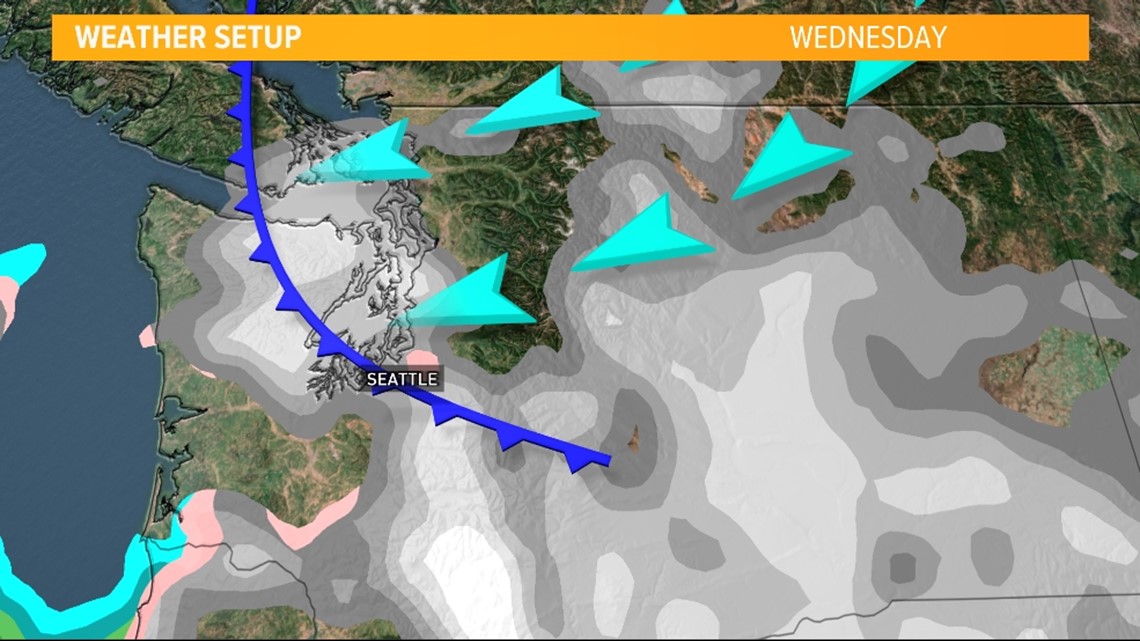 Seattle snow forecast Cold temperatures, lowland snow possible