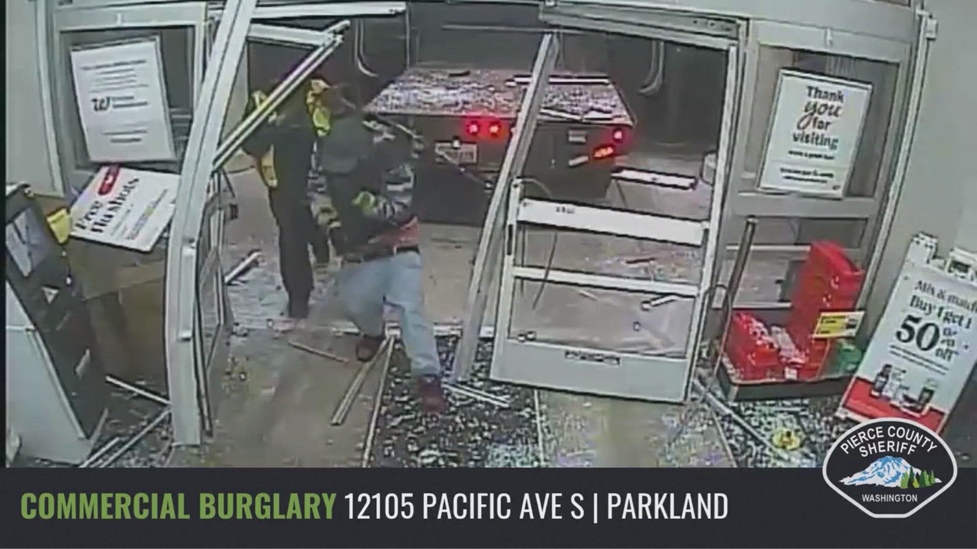 New video shows a failed ATM heist by two suspects at a Walgreens in Parkland