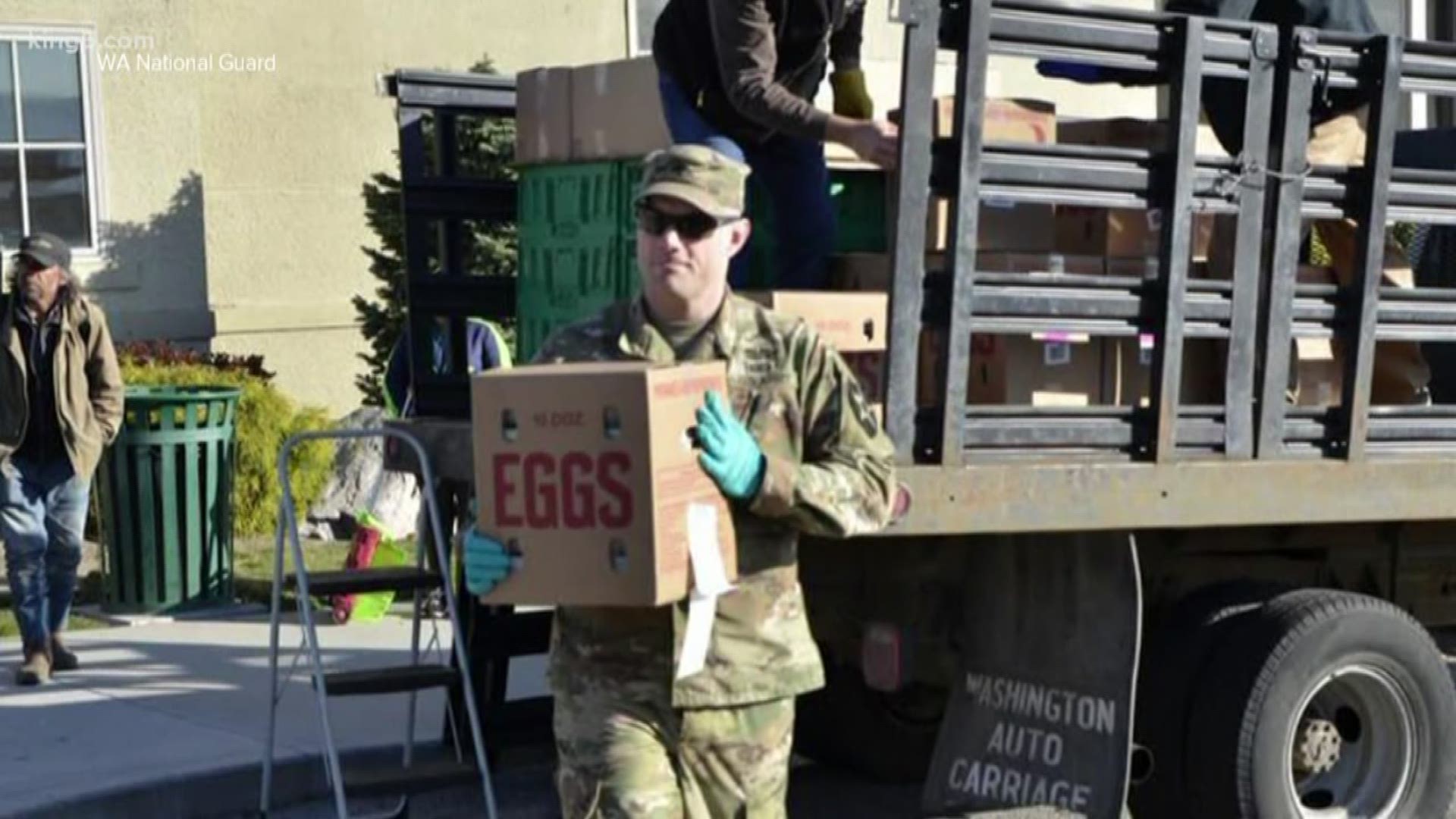 The Washington National Guard will be assisting staff at food banks in western Washington.