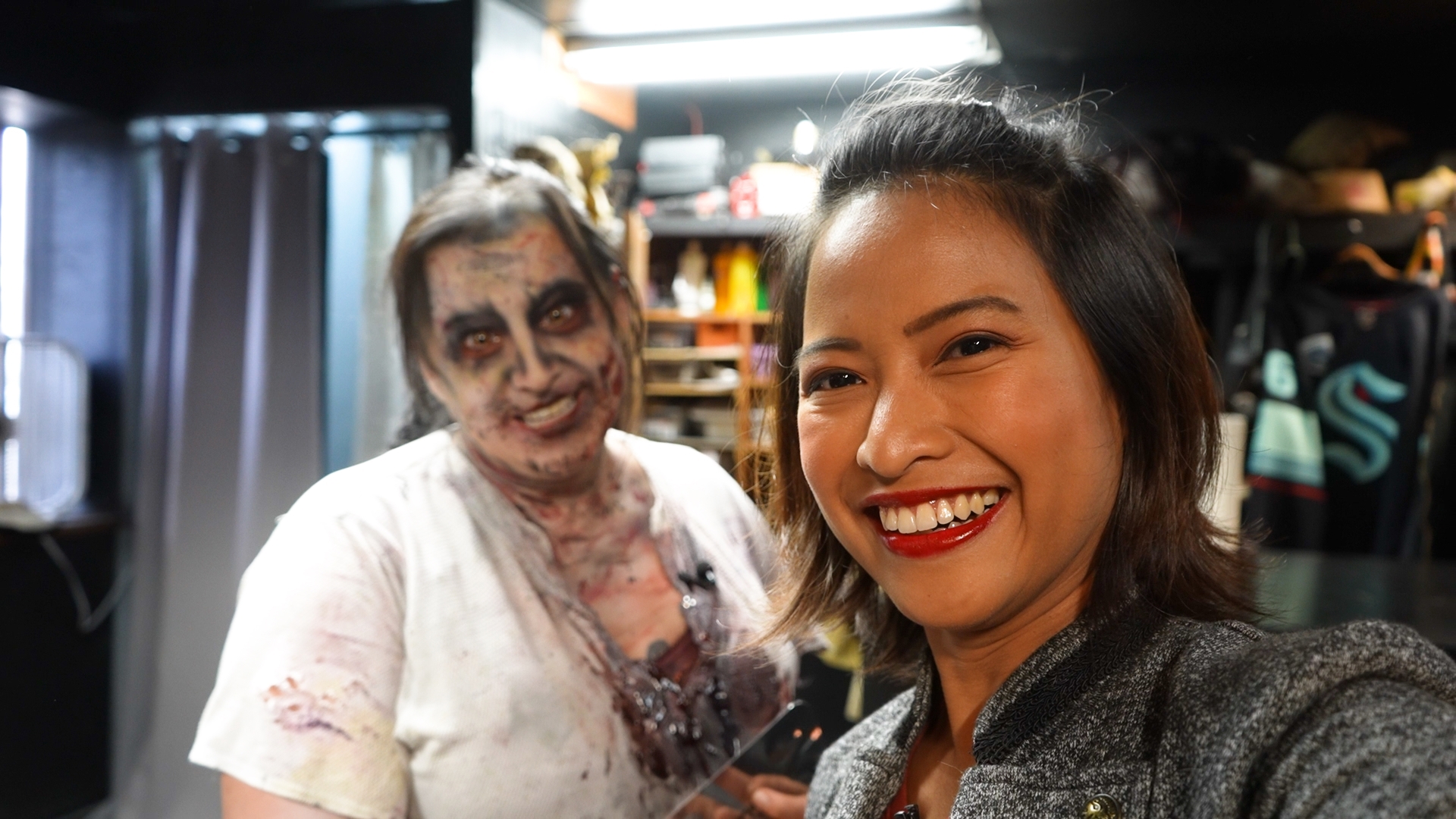 New Day Editor Gloria Angelin visits the Georgetown Morgue to experience the horror and get some spooky make up tips. #newdaynw