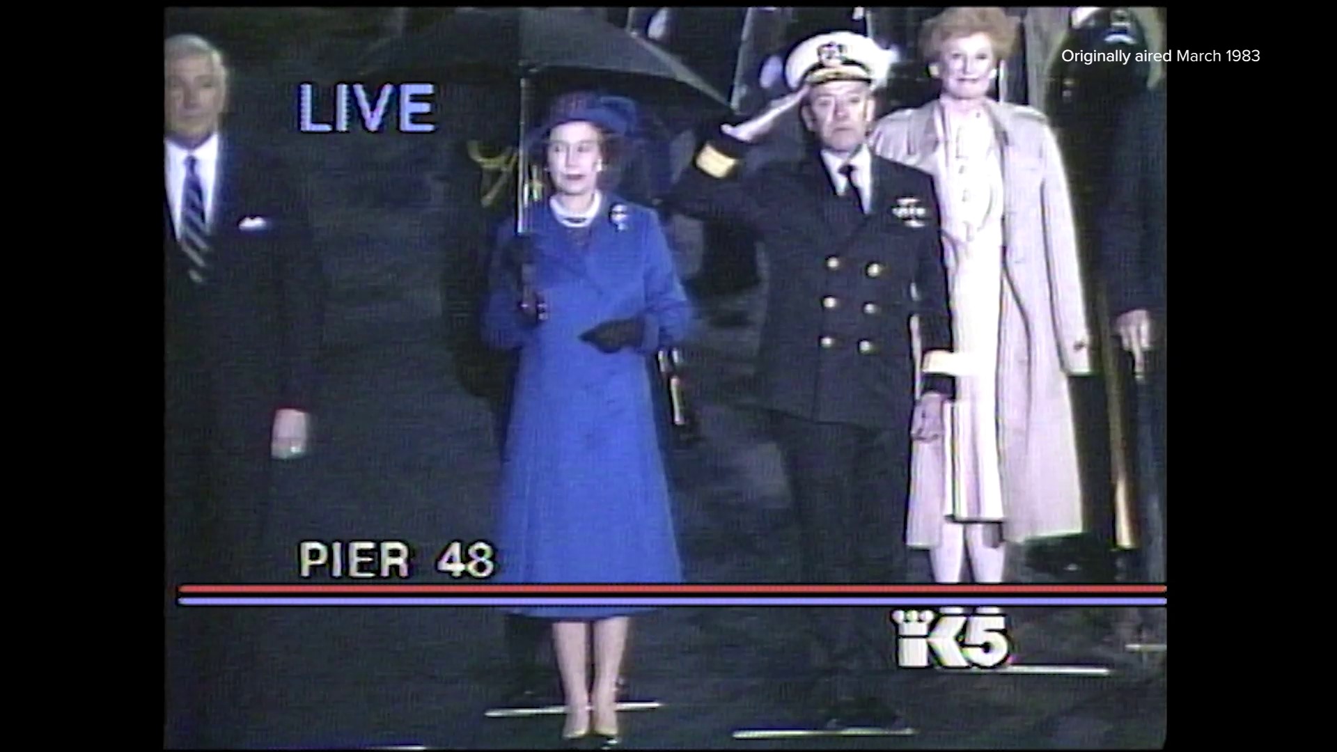 On March 7, 1983, Queen Elizabeth II and Prince Philip visited Seattle as the last stop of their Pacific Coast tour of the United States.