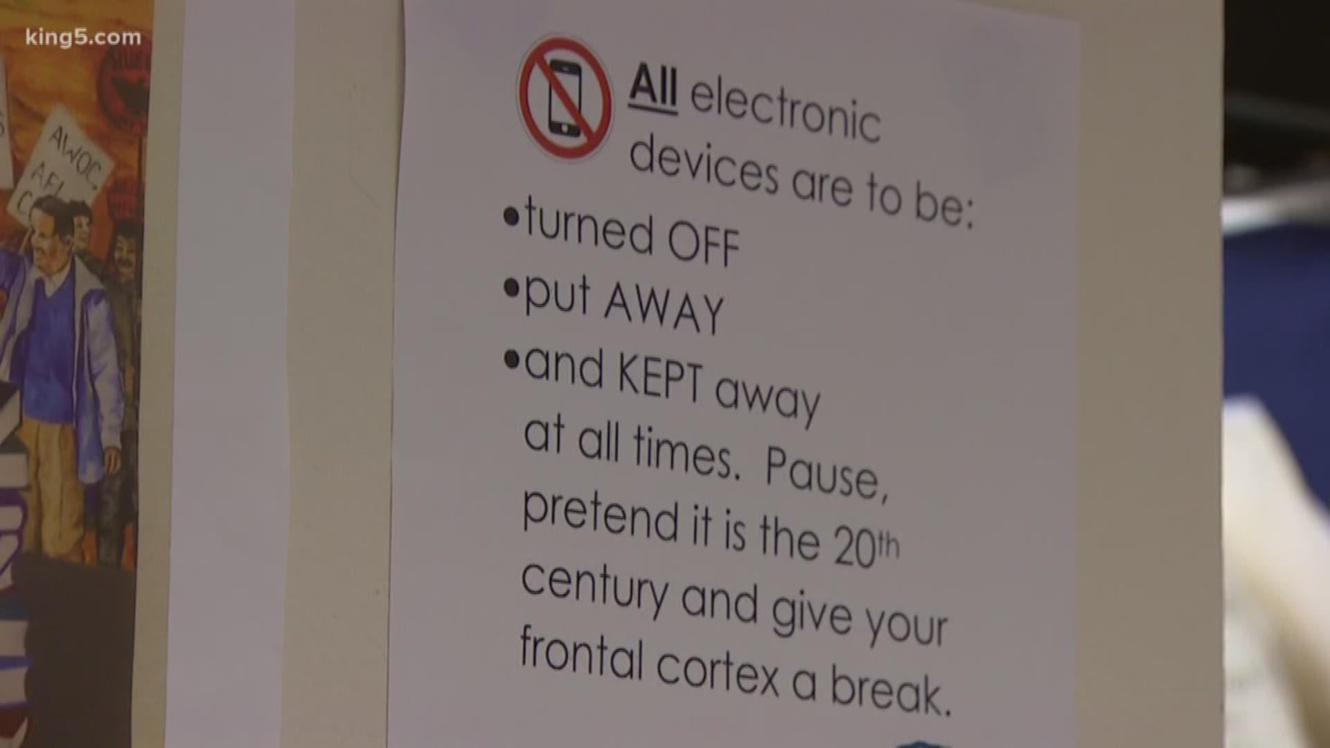 Kids and their cell phones are seemingly inseparable. Trying to get a teenager to put down their phone for just a few minutes can seem impossible. But not at one school in the Mukilteo School District. KING 5's Eric Wilkinson show us how students are embracing the phone free zone.