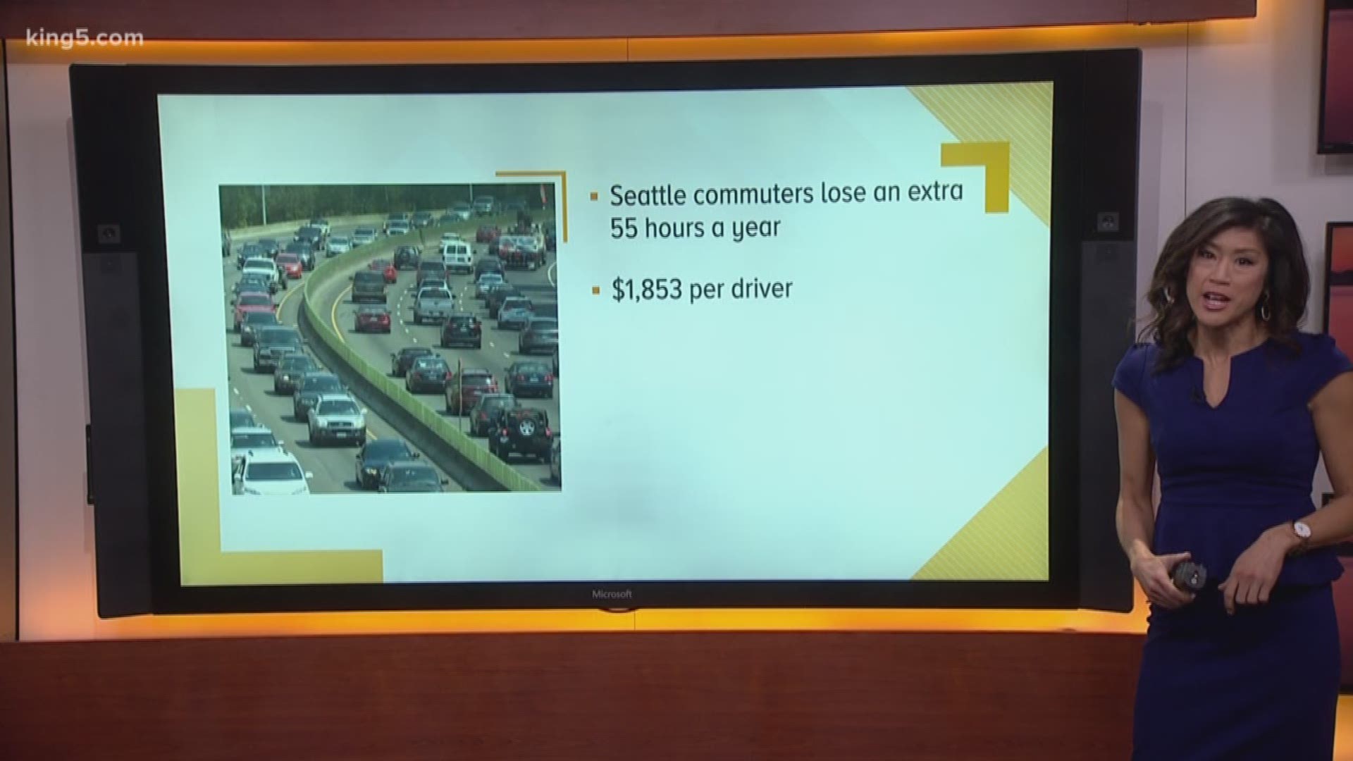 Seattle is in the top 10 and Tacoma in the top 20 for traffic congestion