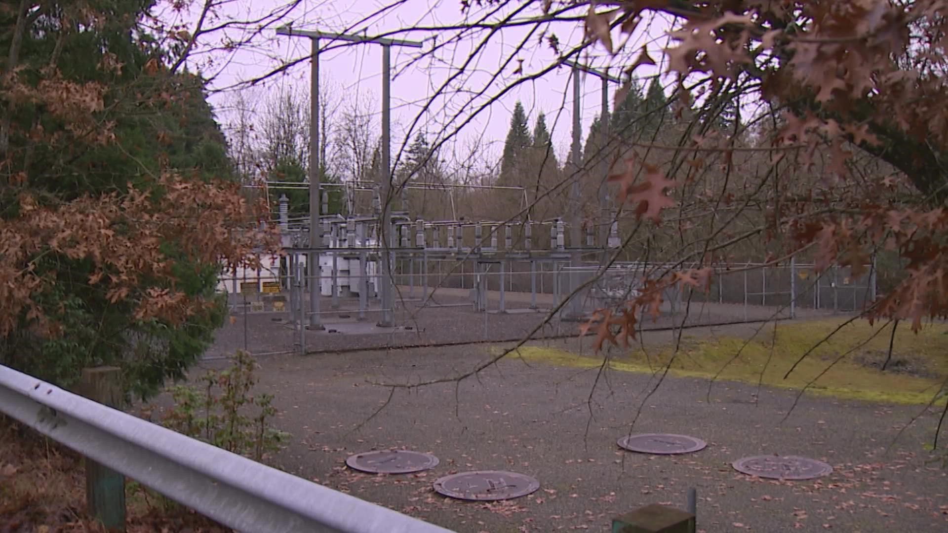 At least 17,000 people were left without power after four substations were attacked in Pierce County on Christmas Day.