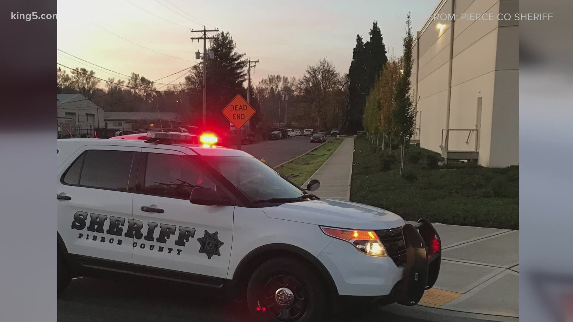 The Pierce County Sheriff's Department says five people were shot in the early morning hours Saturday at a Halloween party in Sumner. The suspect is still at large.
