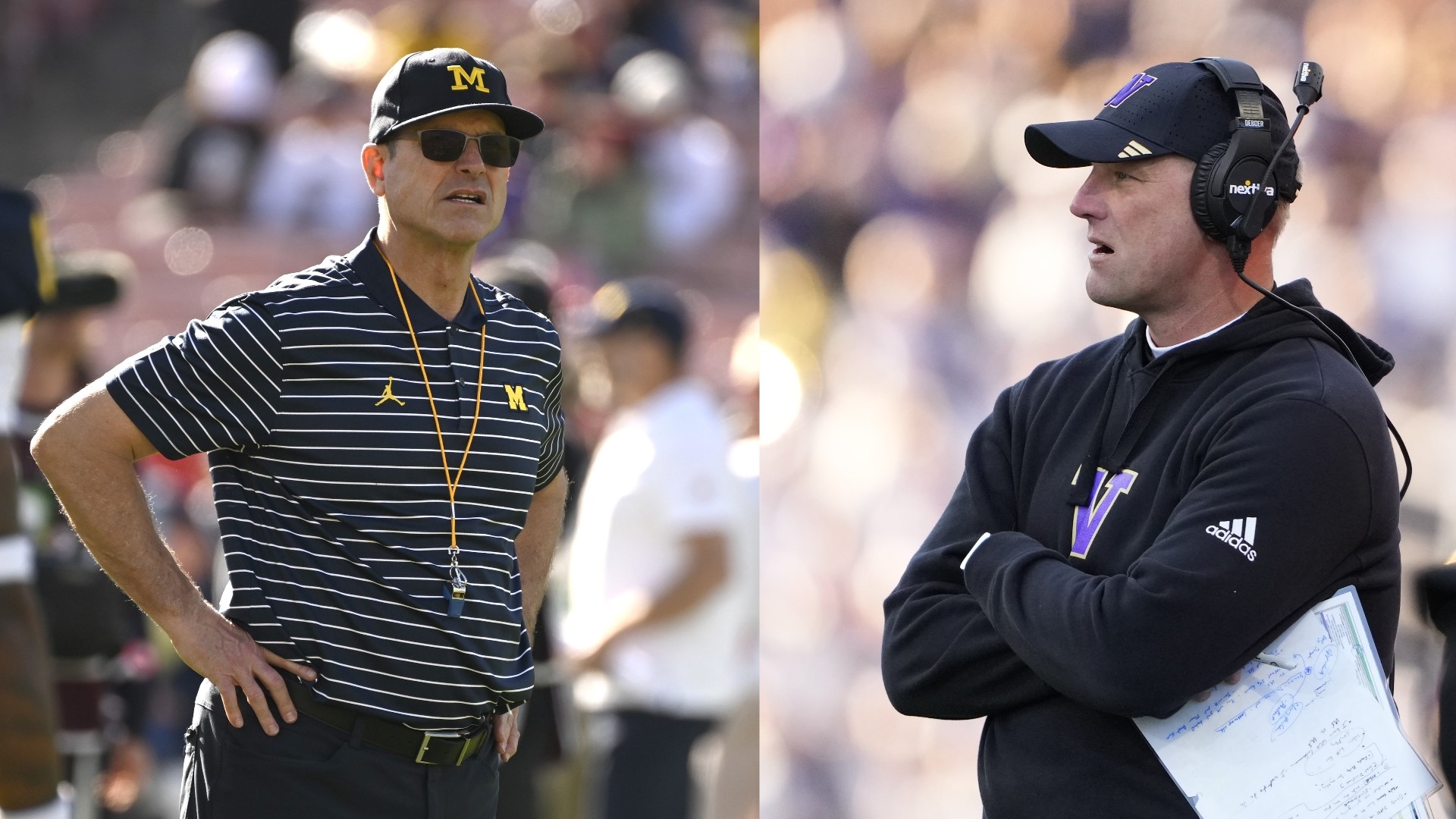 Kalen DeBoer, Jim Harbaugh coaches interview ahead of CFP National ...