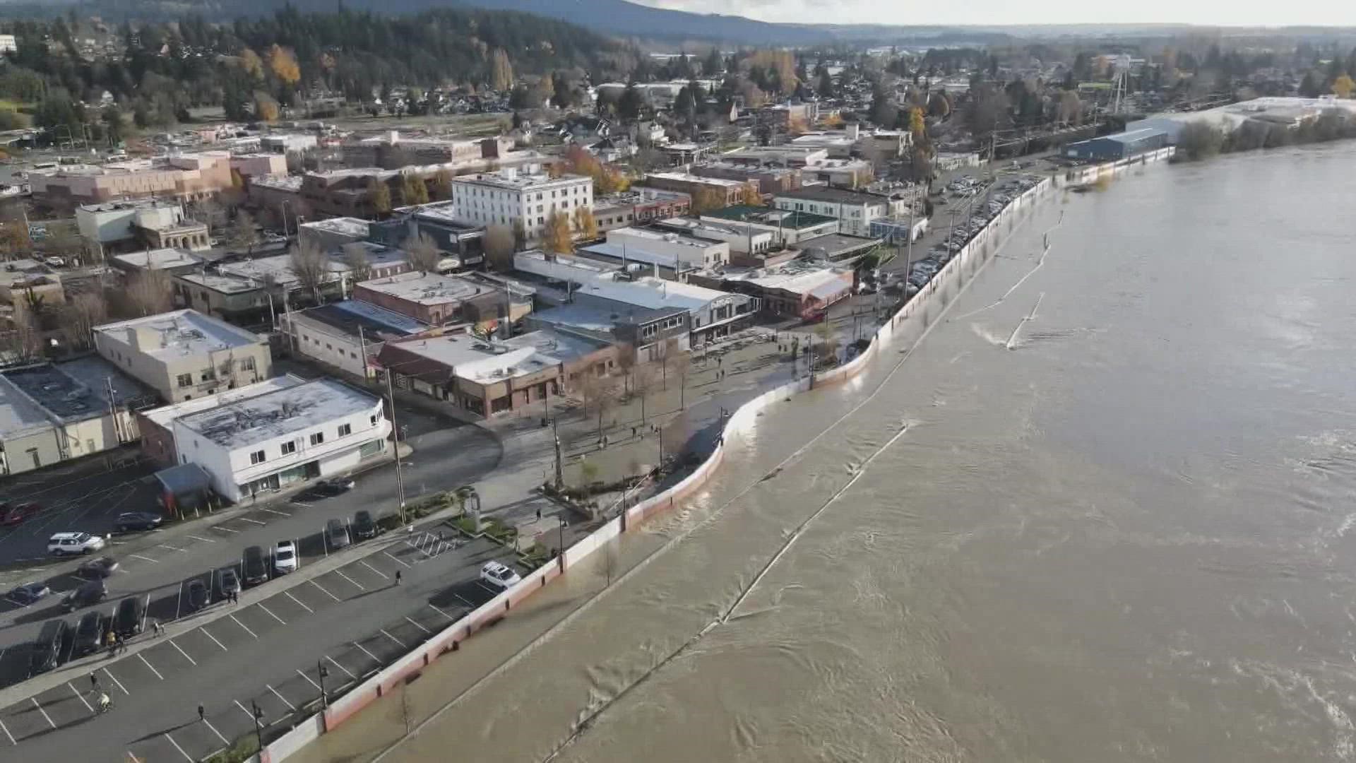 Sen. Patty Murray is set to visit the Skagit County floodwall that held in Mount Vernon amid historic flooding.