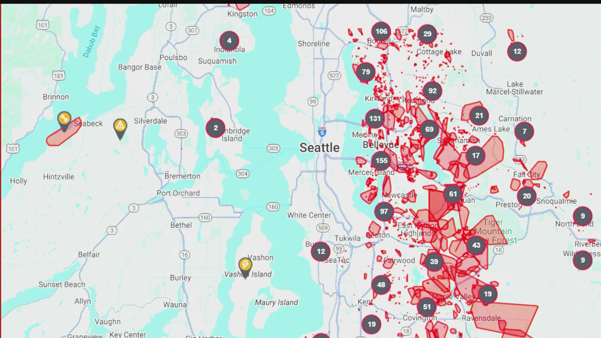 More than 96,000 customers are still without power Friday night.