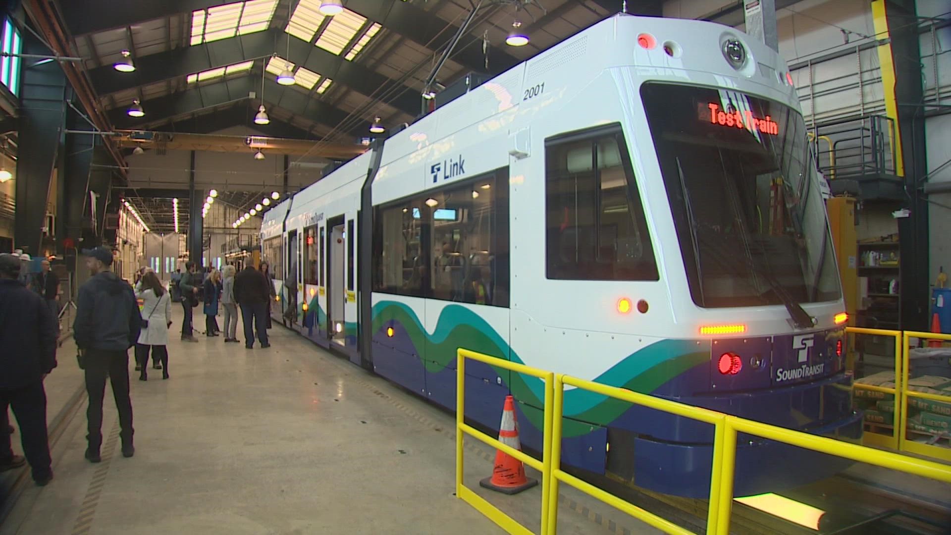 Sound Transit has received the first of the trains that will run on the Hilltop extension of Tacoma’s light rail system.