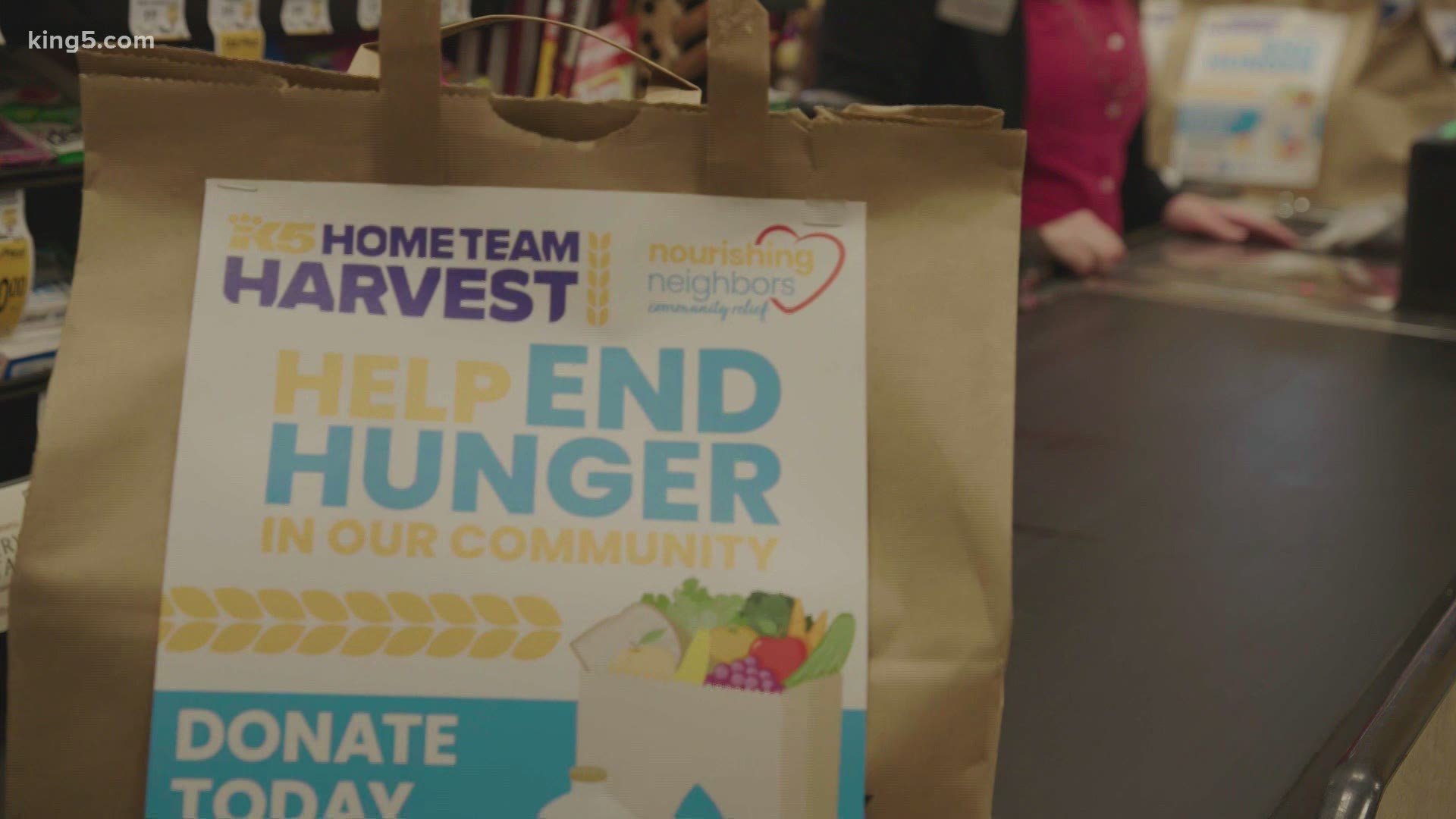 You can buy a Virtual Hunger Bag for $5, $10 or $12 at your Safeway or Albertsons. Donations will be distributed to Northwest Harvest and other hunger programs.