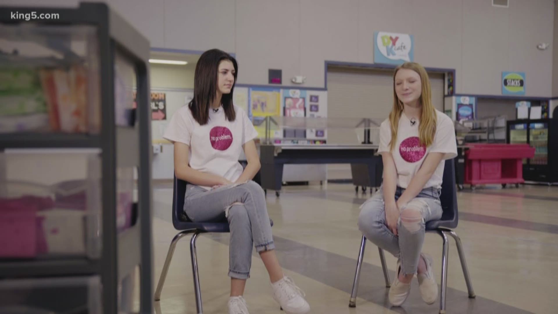 The teens have collected tampons, pads and underwear for fellow students.