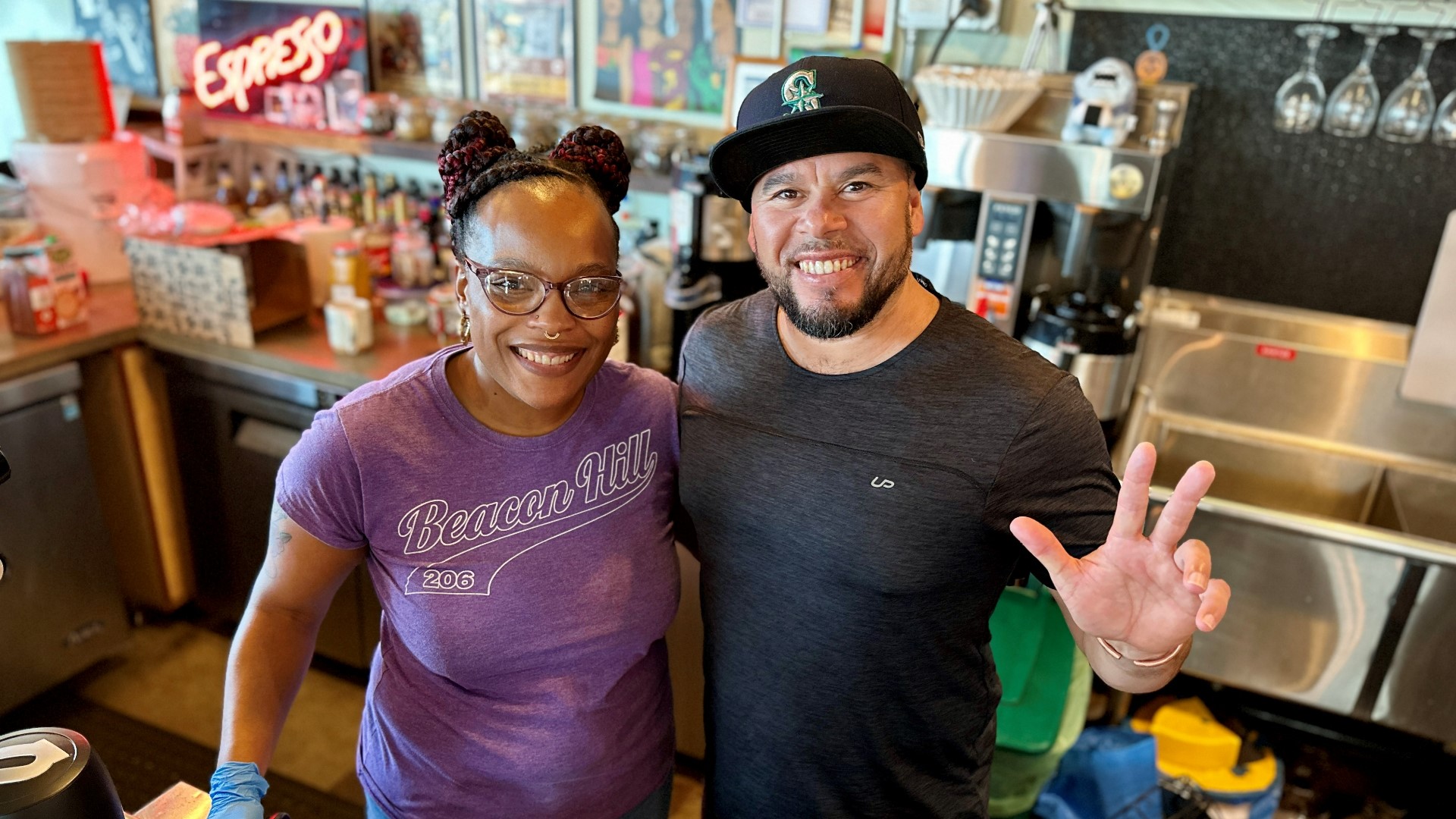 Leona Moore-Rodriguez and Luis Rodriguez opened their South Seattle coffee house and wine bar to serve as a vibrant gathering place. #k5evening