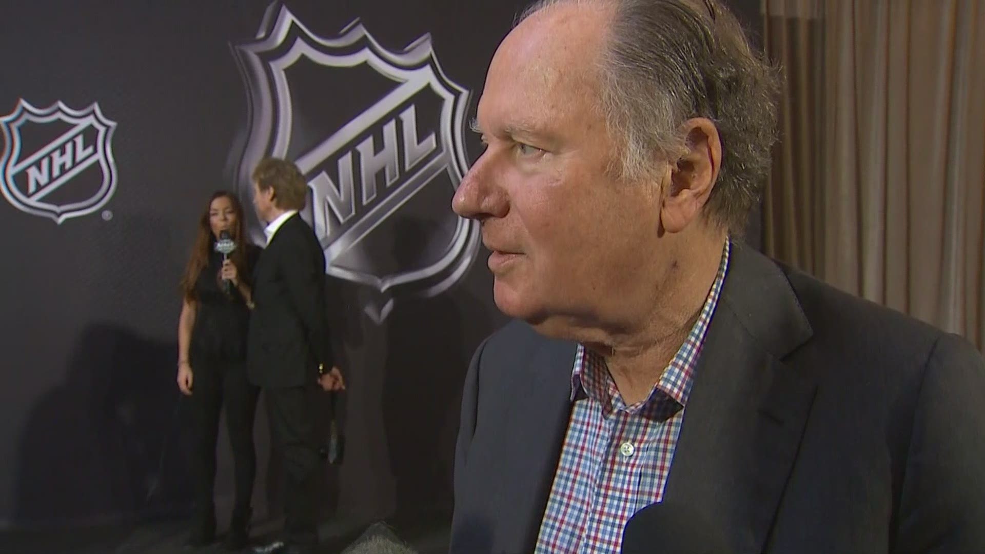 Seattle NHL team owner David Bonderman reacts to announcement of expansion team. KING 5's Chris Daniels caught up with him: