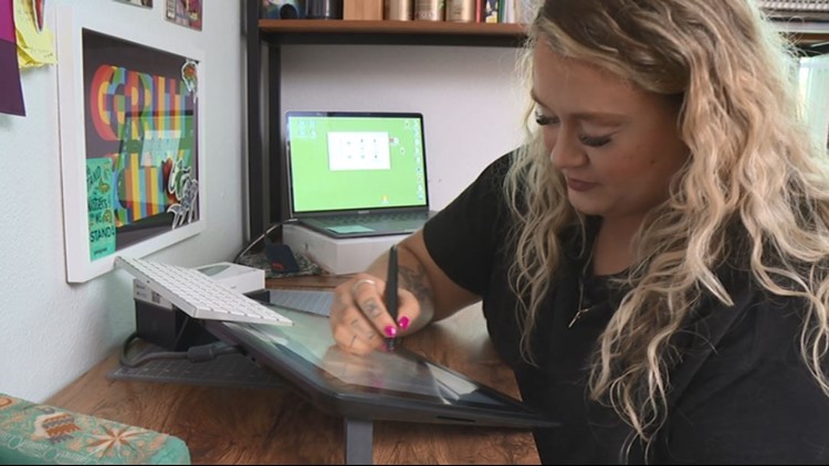 Tacoma artist Delaney Saul shows off vivid imagination | king5.com