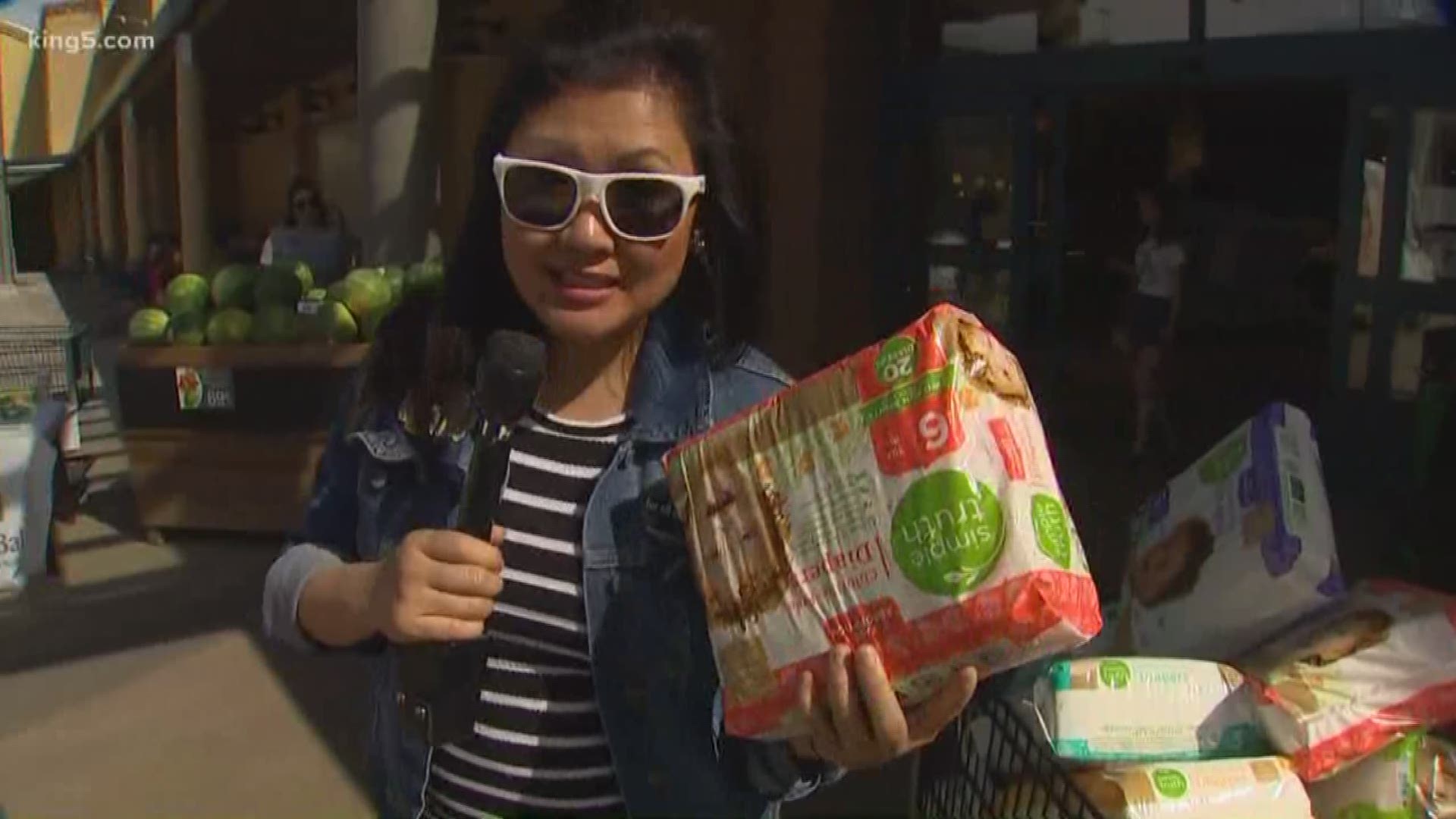 Did you know in King County 23% of families struggle to afford diapers? KING 5's Take 5's Michelle Li is out at the QFC in U Village to help Westside Baby collect diapers.