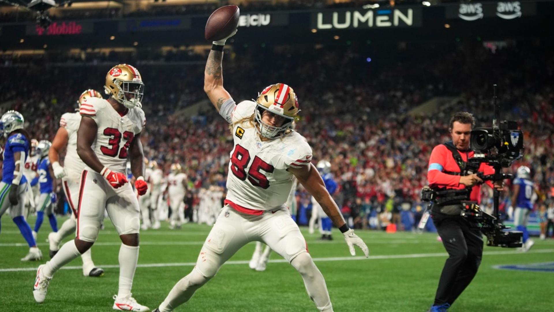 Brock Purdy throws for 3 TDs, 49ers beat the Seahawks 3624 to move