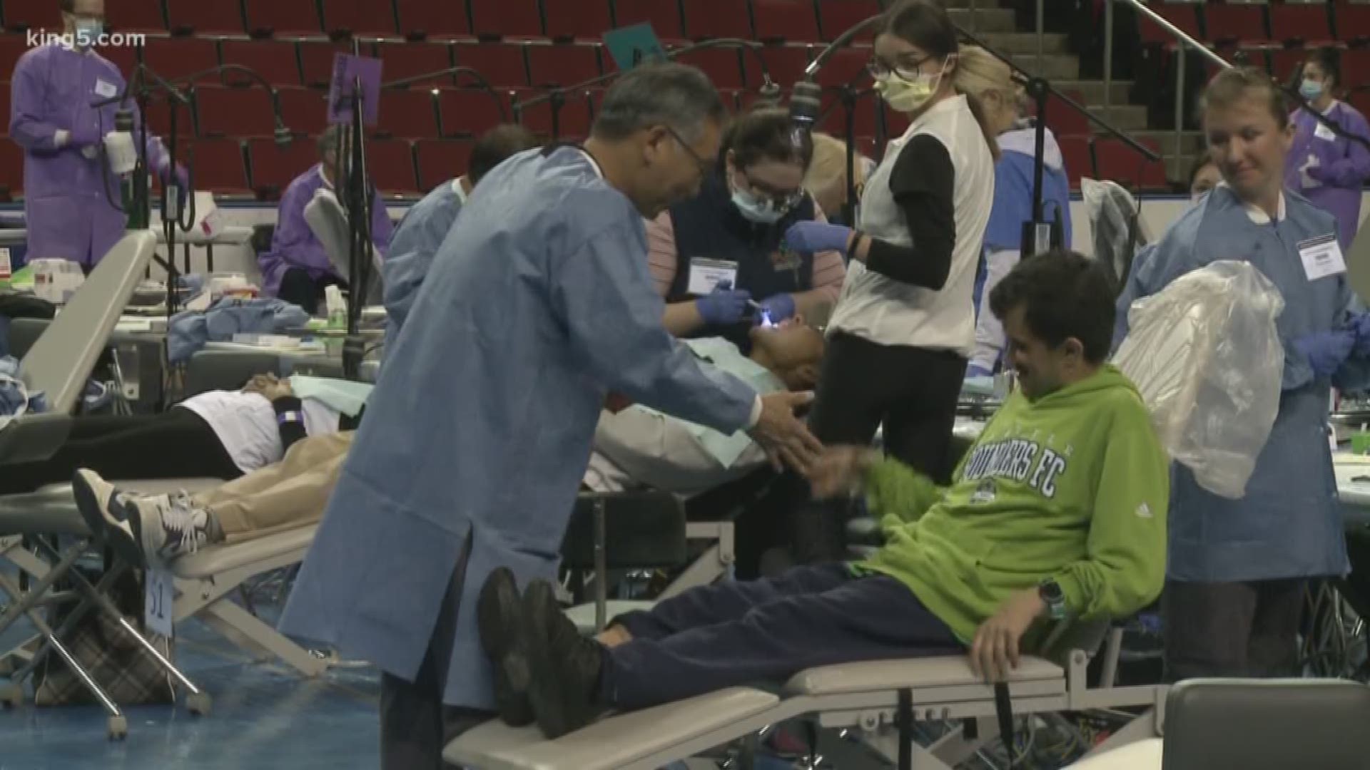 The first come, first serve free clinic hopes to take care of thousands of patients over the weekend.