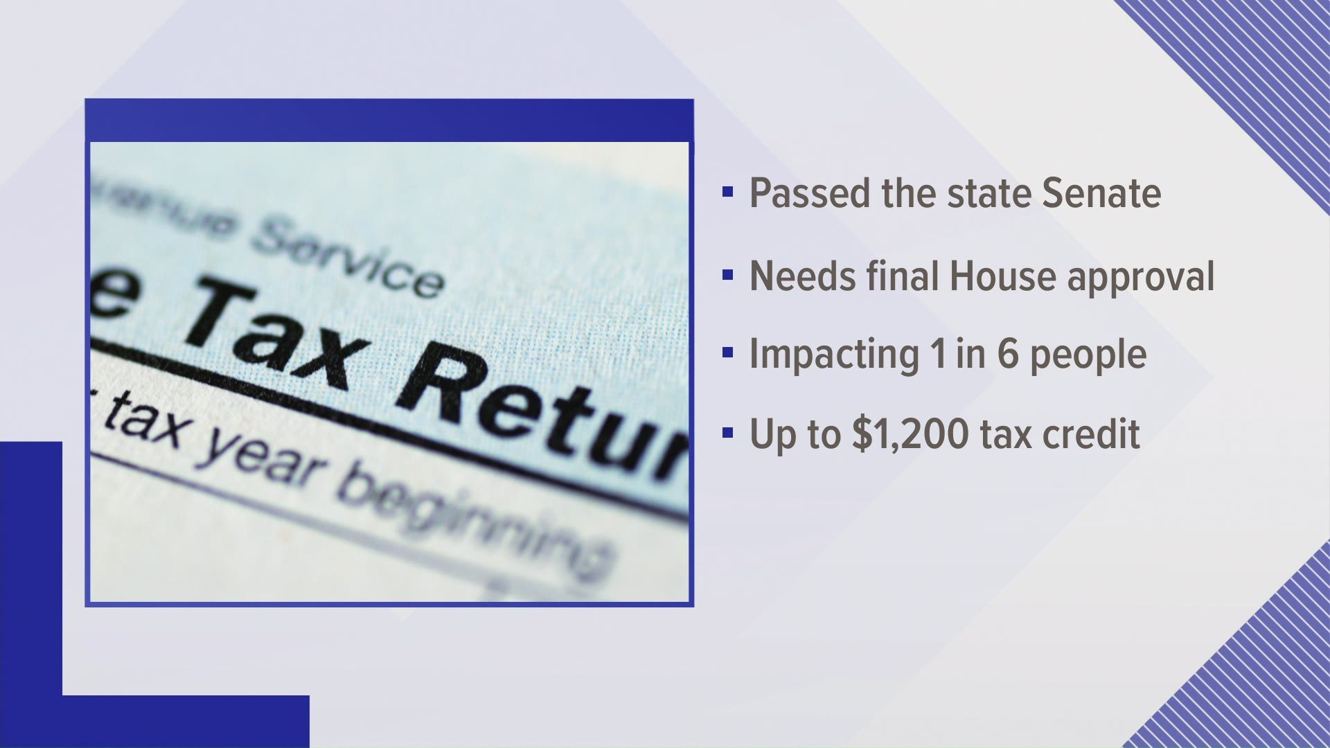 The Washington Senate has approved a bill that would expand a tax credit for low-income workers and families.