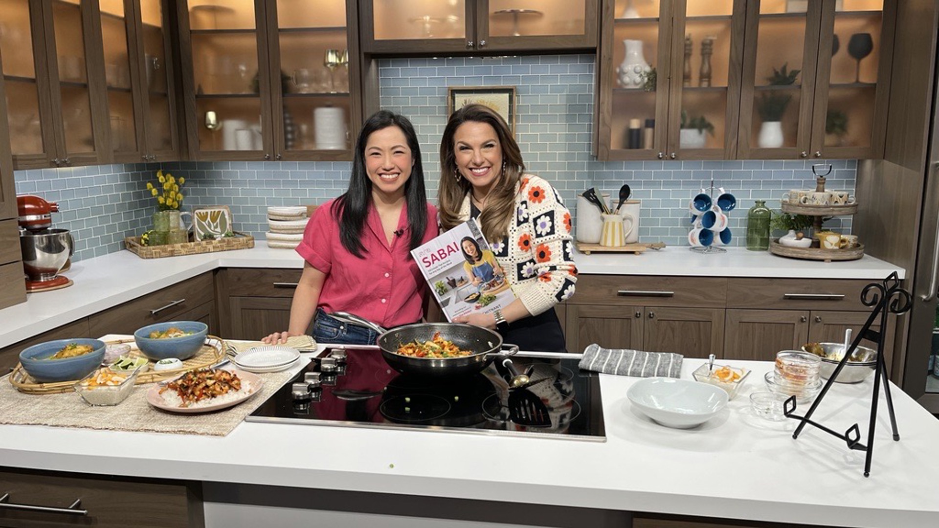 Paillin Chongchitnant from the viral YouTube channel shows Amity a recipe from her new book "Sabai - 100 Simple Thai Recipes for Any Day of the Week." #newdaynw