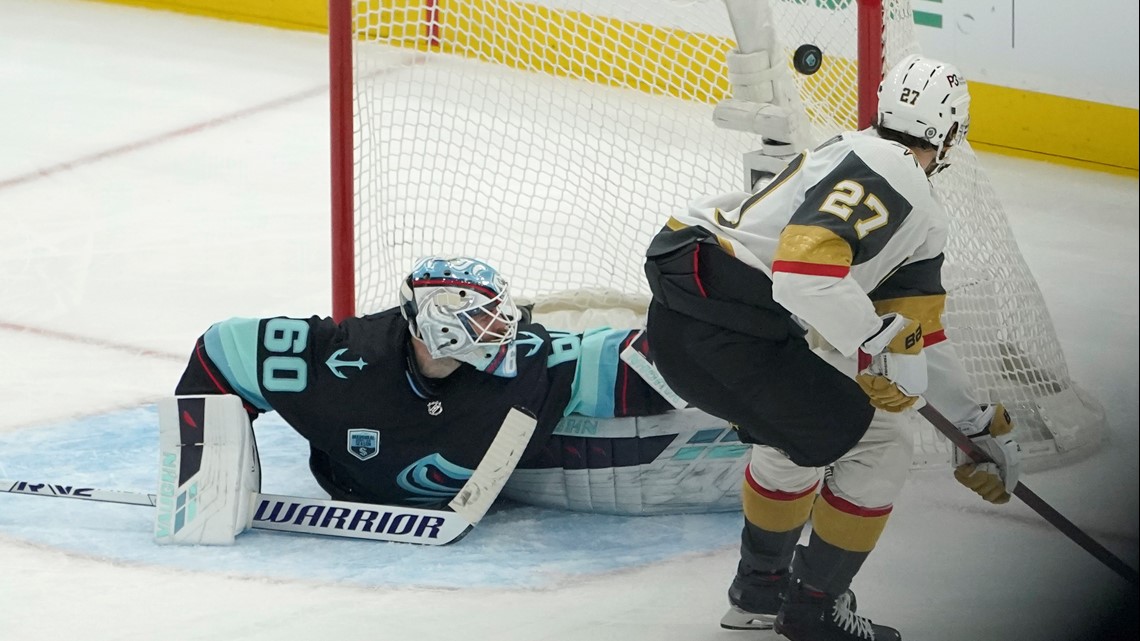 Thompson Posts Shutout, Golden Knights Top Kraken 3-0 | King5.com