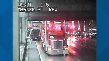 Semi-truck driver killed in crash on I-5 express lanes in Seattle