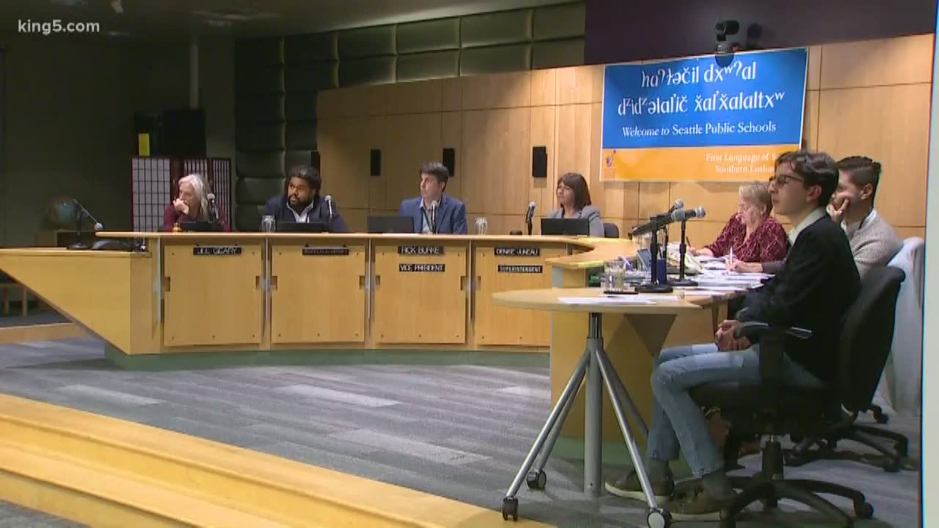 The Seattle school board voted down a proposal at Washington Middle School to absorb a gifted program at Washington Middle School into a new model.