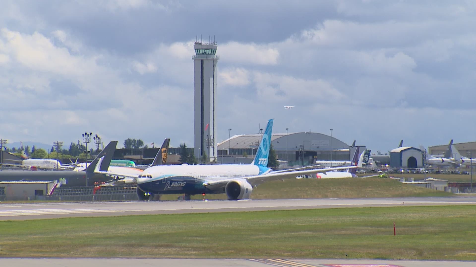 The new Boeing 777X underwent its first taxi test at Everett’s Paine Field. The first plane rolled off Boeing’s flight line Thursday afternoon.