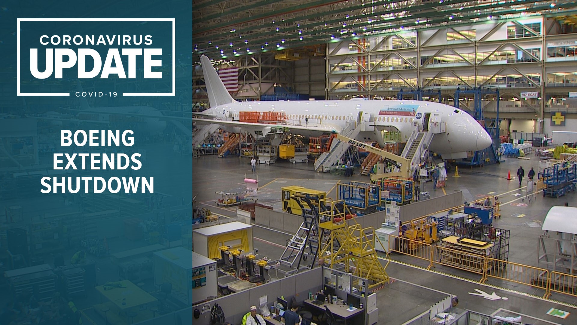 Boeing announced it is expanding its factory shut down to the east coast tonight.