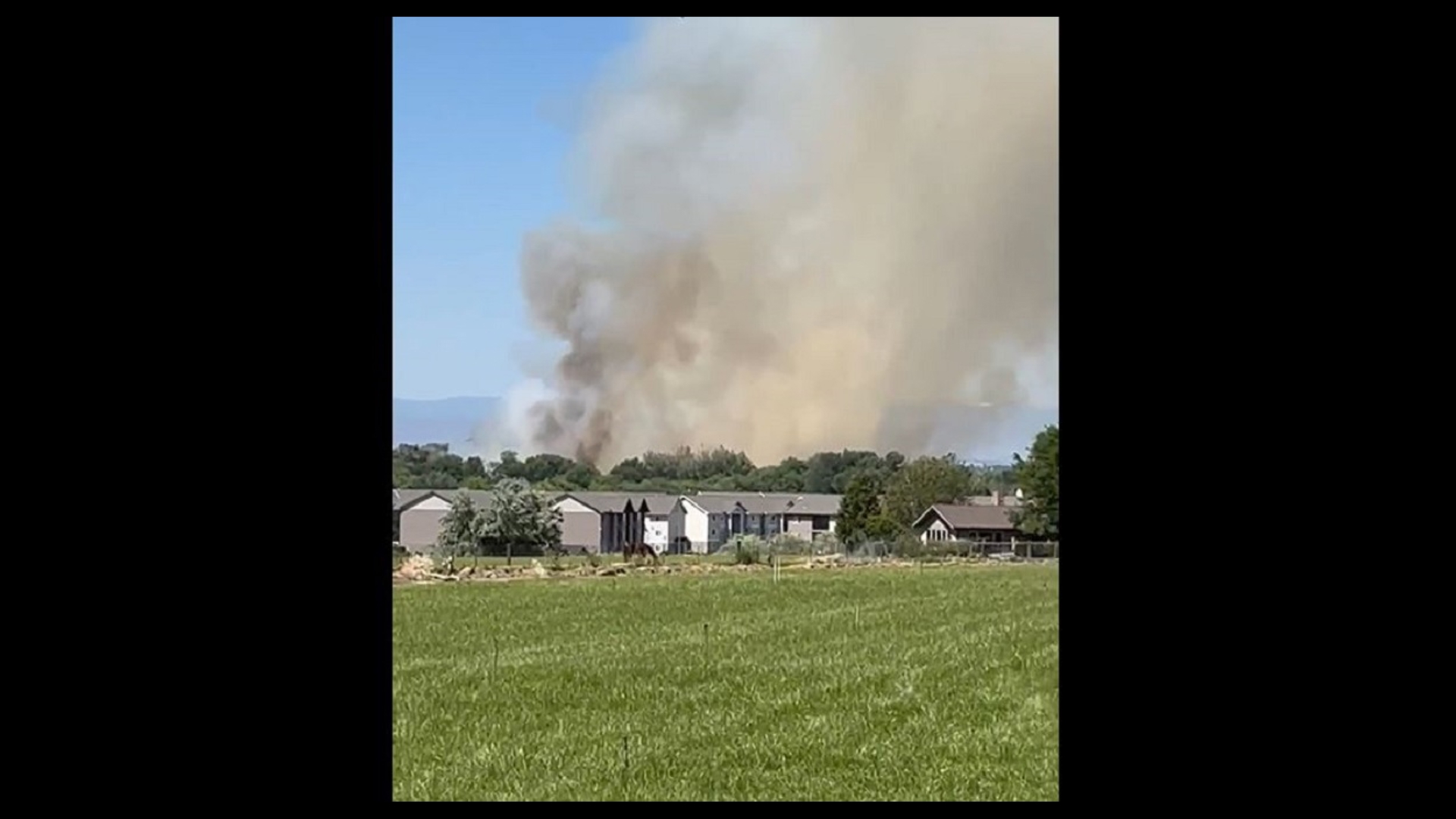 A fire near Yakima on June 21, 2024.