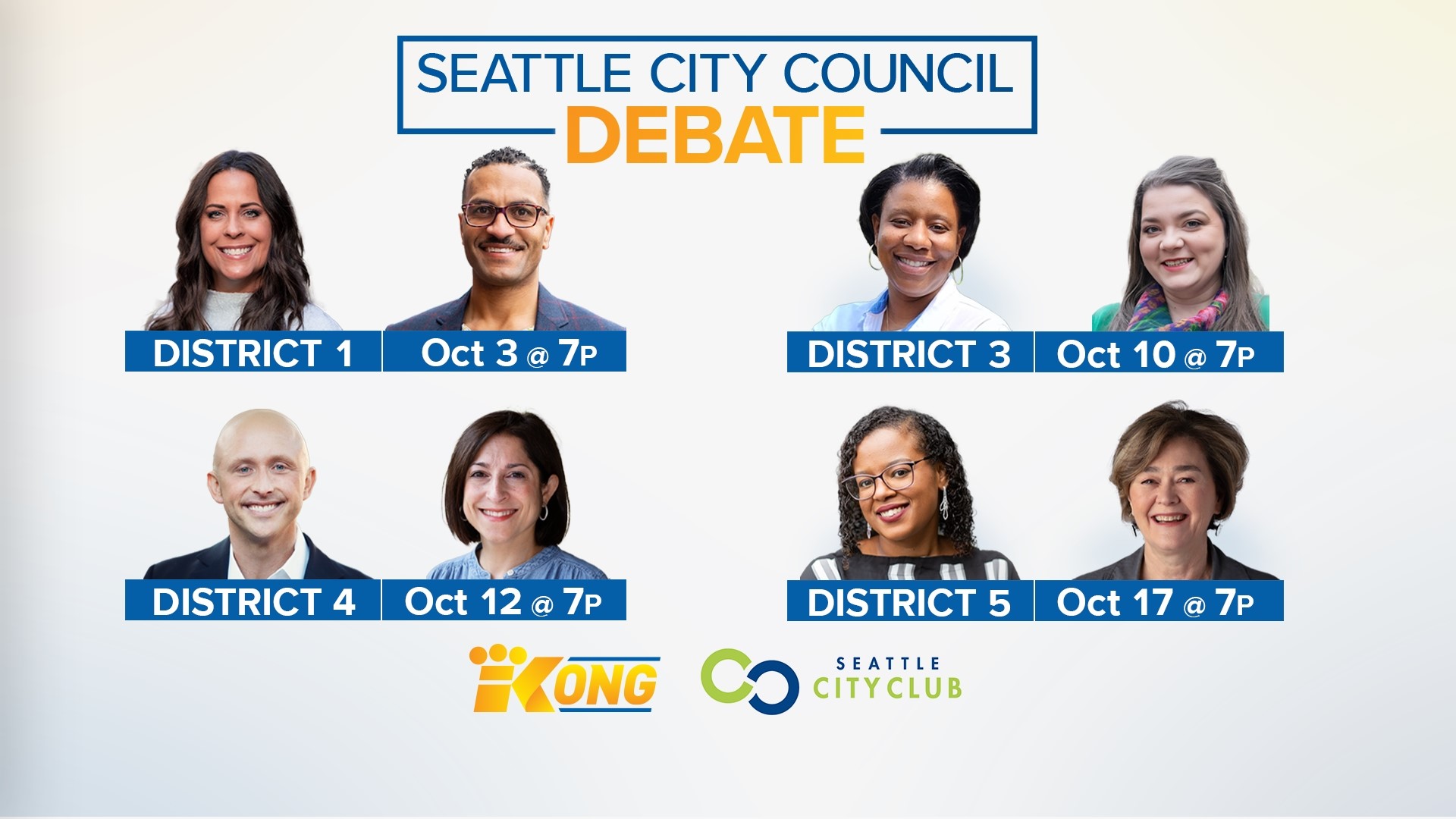 Seattle City Council election debate dates, times on KING 5