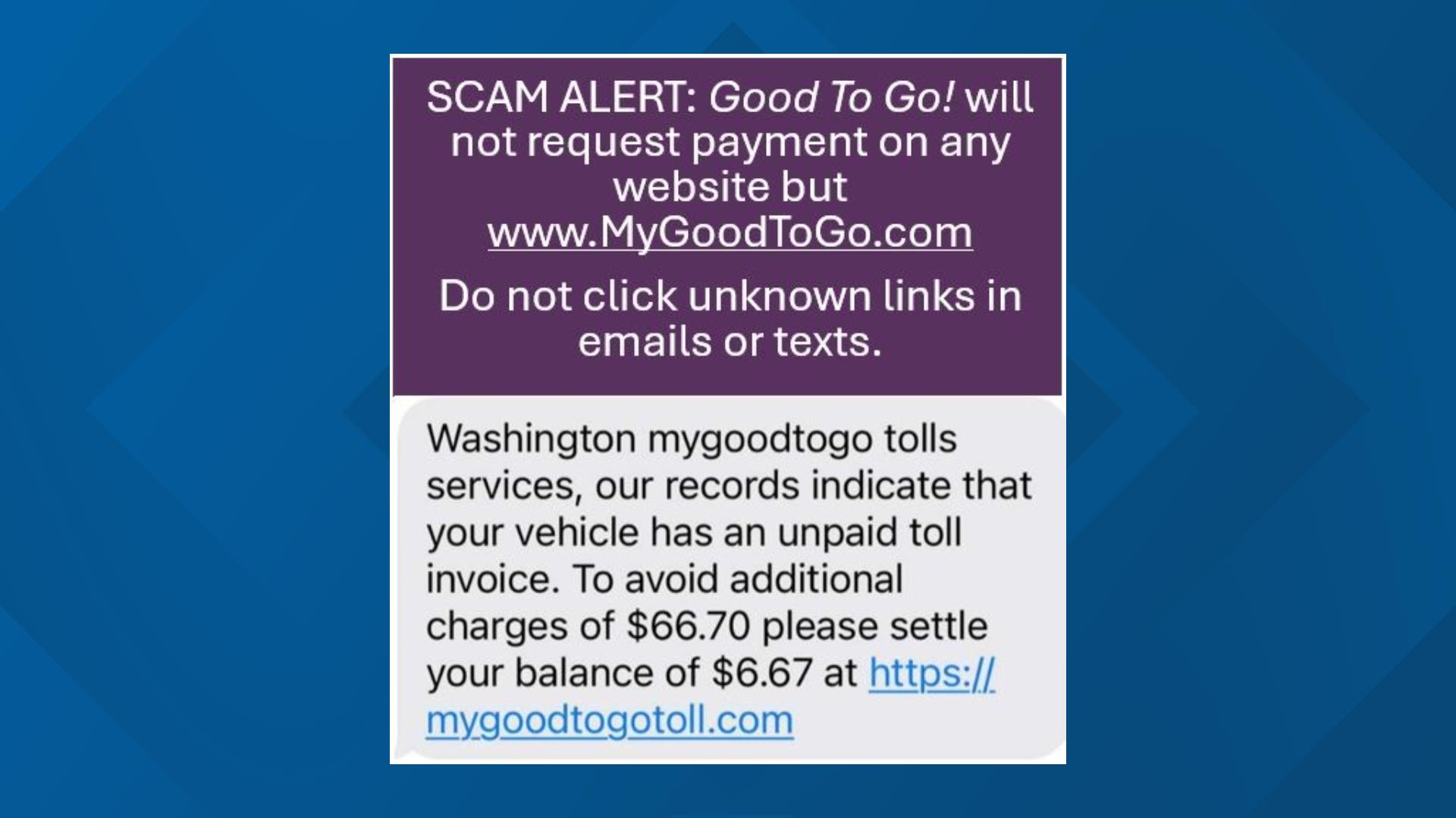 Did you receive a text warning that you'd be charged $66.70 if you didn't pay a $6.67 fee? It's a scam.