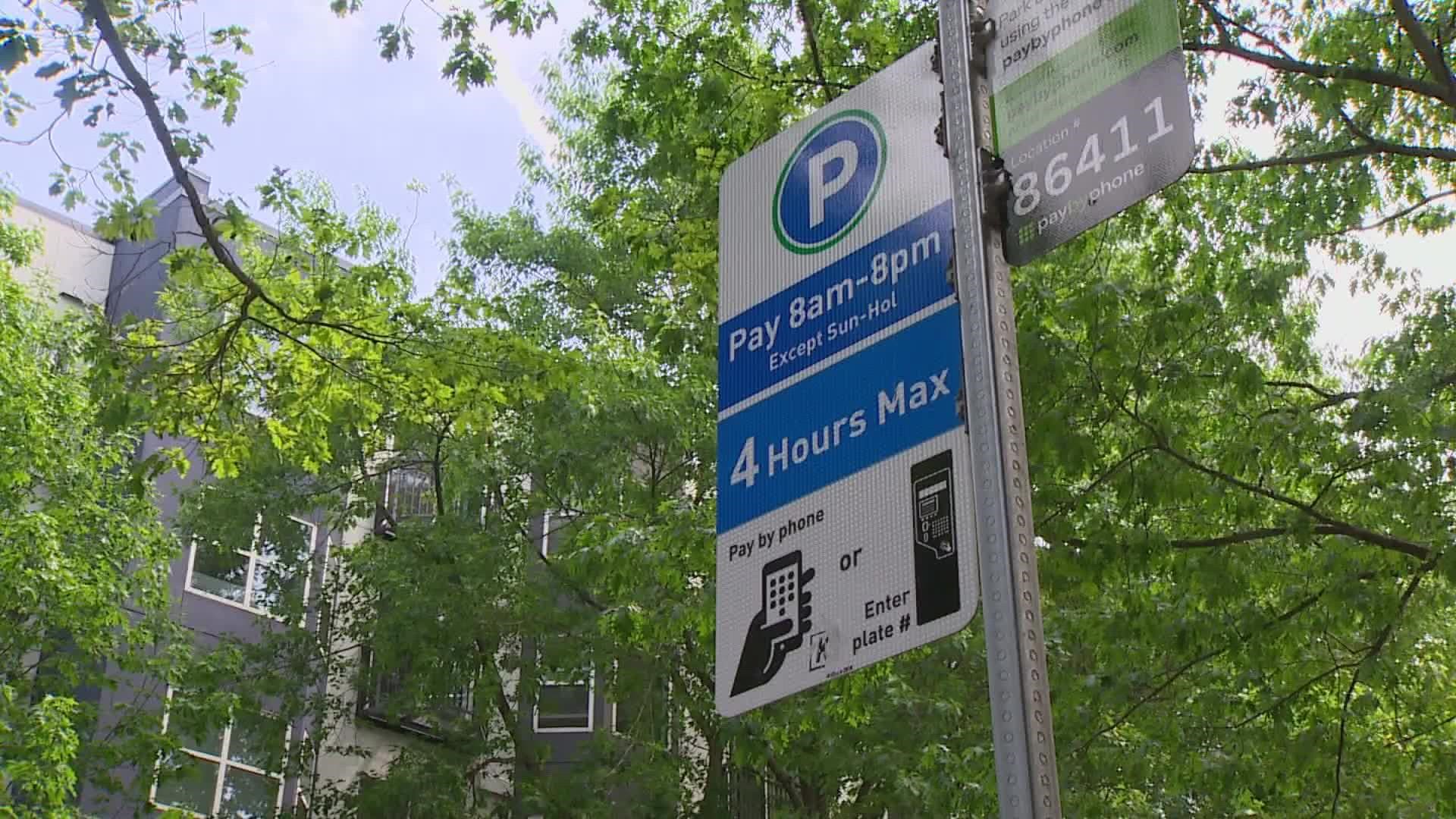 On-street paid parking rates in Seattle will change Monday as part of its seasonal adjustments to curb demand, according to the Seattle Department of Transportation.