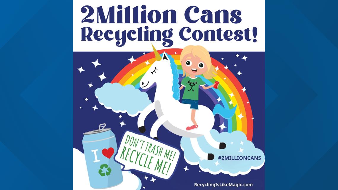 Bellevue elementary students racing students nationwide to recycle millions of aluminum cans  | king5.com