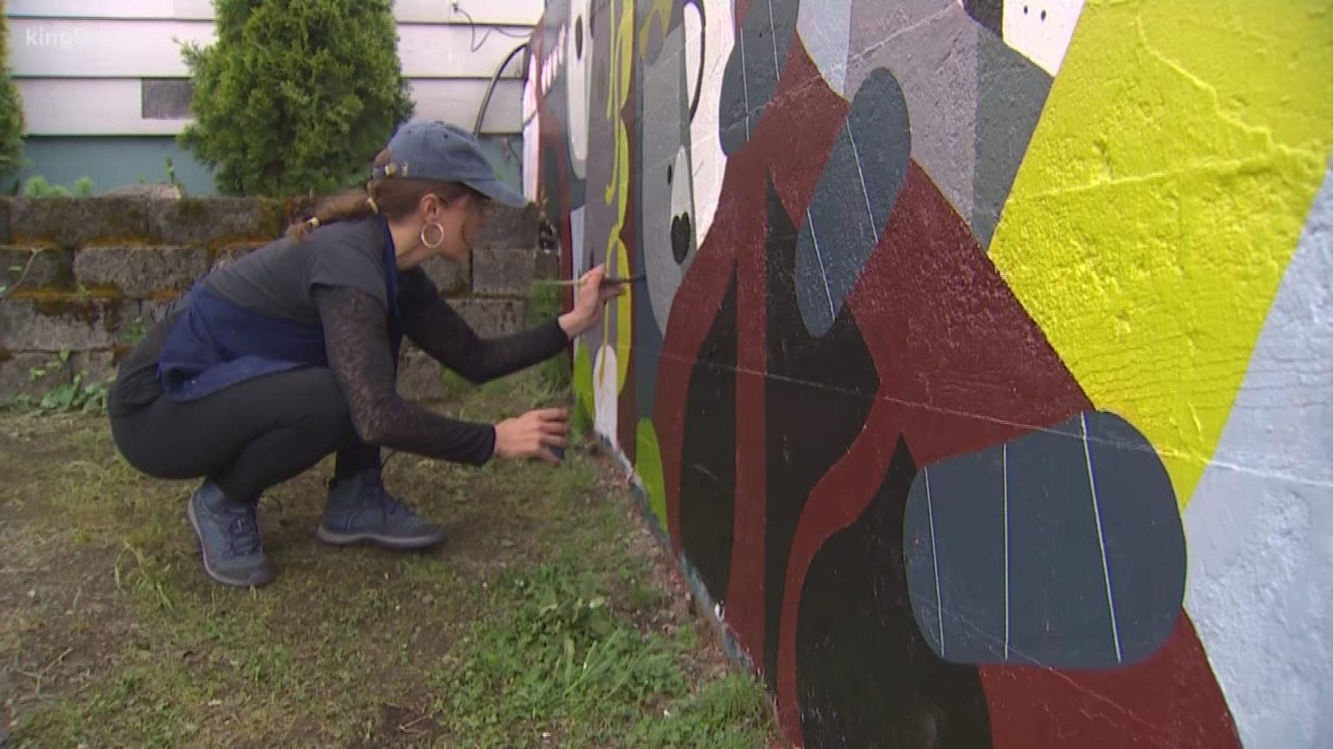 A Seattle couple has a cool opportunity for up and coming artists. Their garage faces a busy road. And they've turned the facade into a revolving canvas for street art!