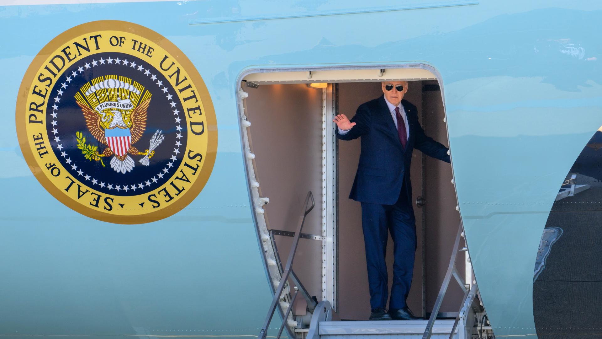 Biden departed from the Emerald City on Saturday afternoon after attending a campaign event in Medina.