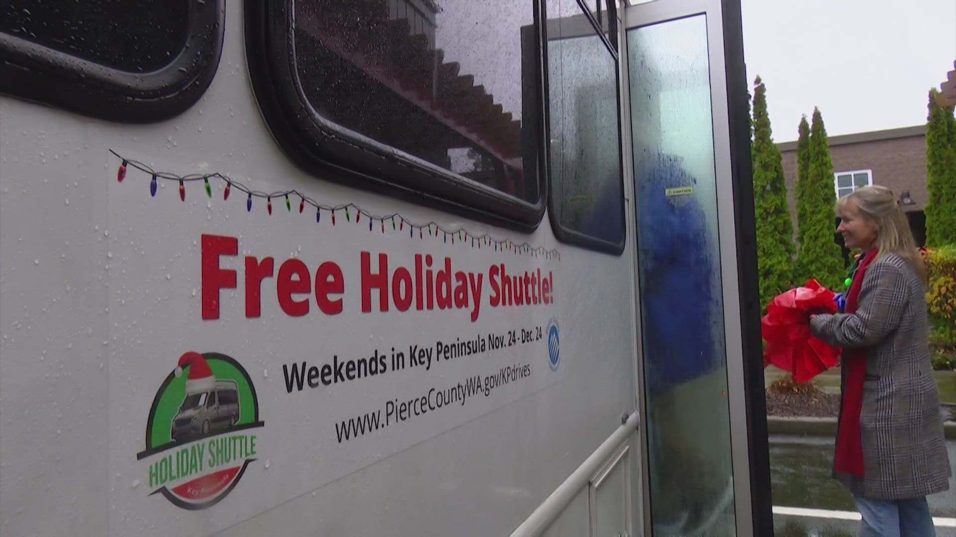 The Key Peninsula Holiday Shuttle has 11 stops connecting rural areas of Key Peninsula to Gig Harbor.