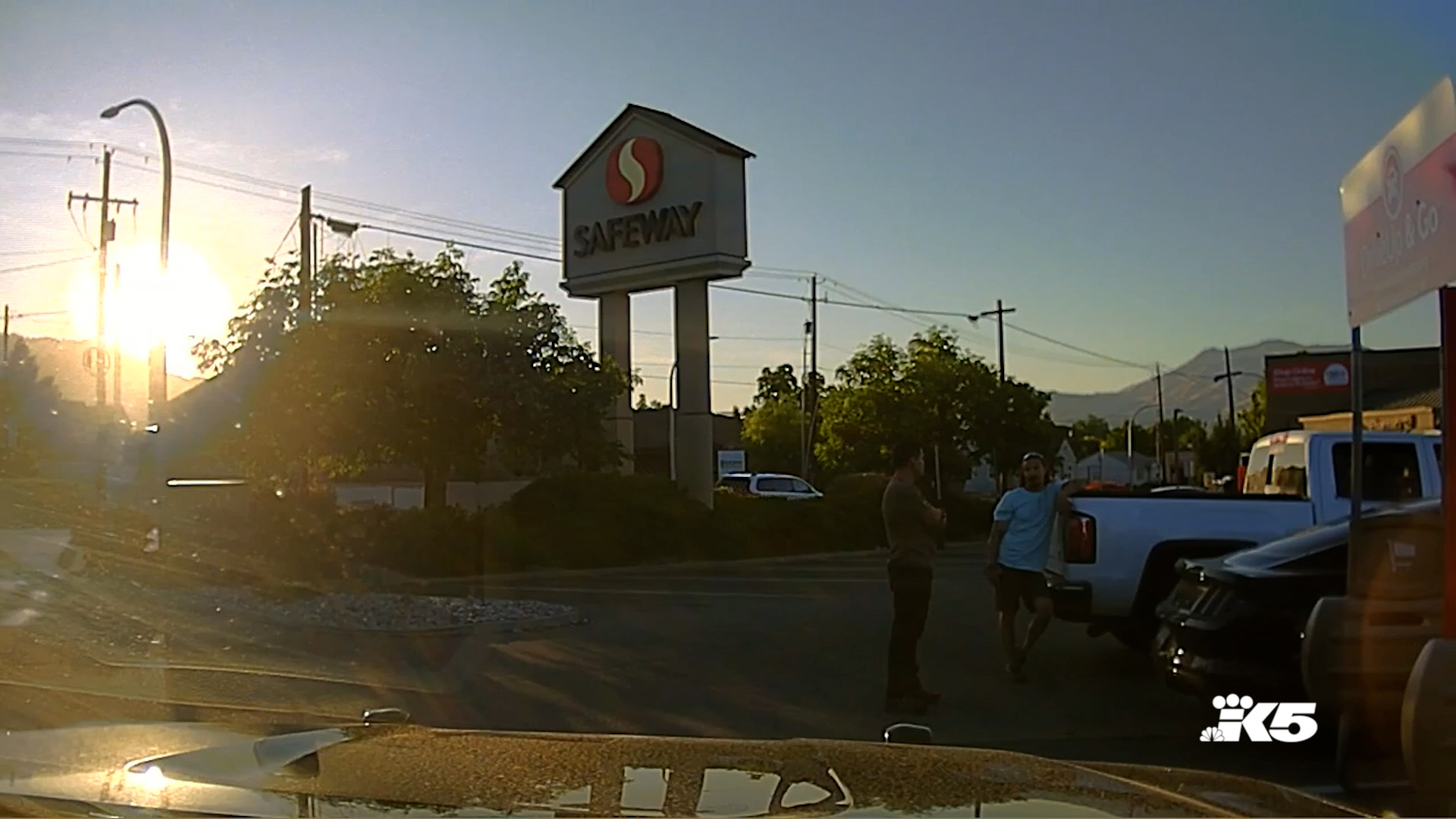 The KING 5 Investigators obtained police dash cam video after Decker allegedly hit another driver in the Wenatchee Safeway parking lot.