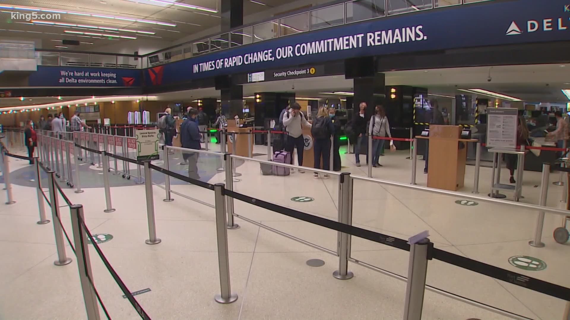 While travel in Washington state didn't spike as much as it did nationally, airport and traffic data show that many people didn't stay home for the holiday.