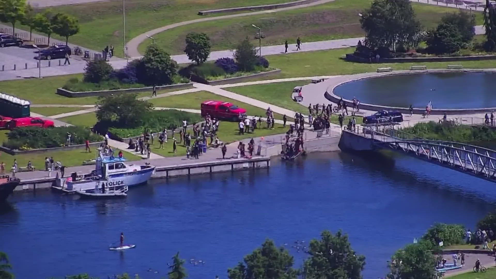 The Seattle Fire Department was called for a rescue after a man swimming in Lake Union went underwater and did not resurface.