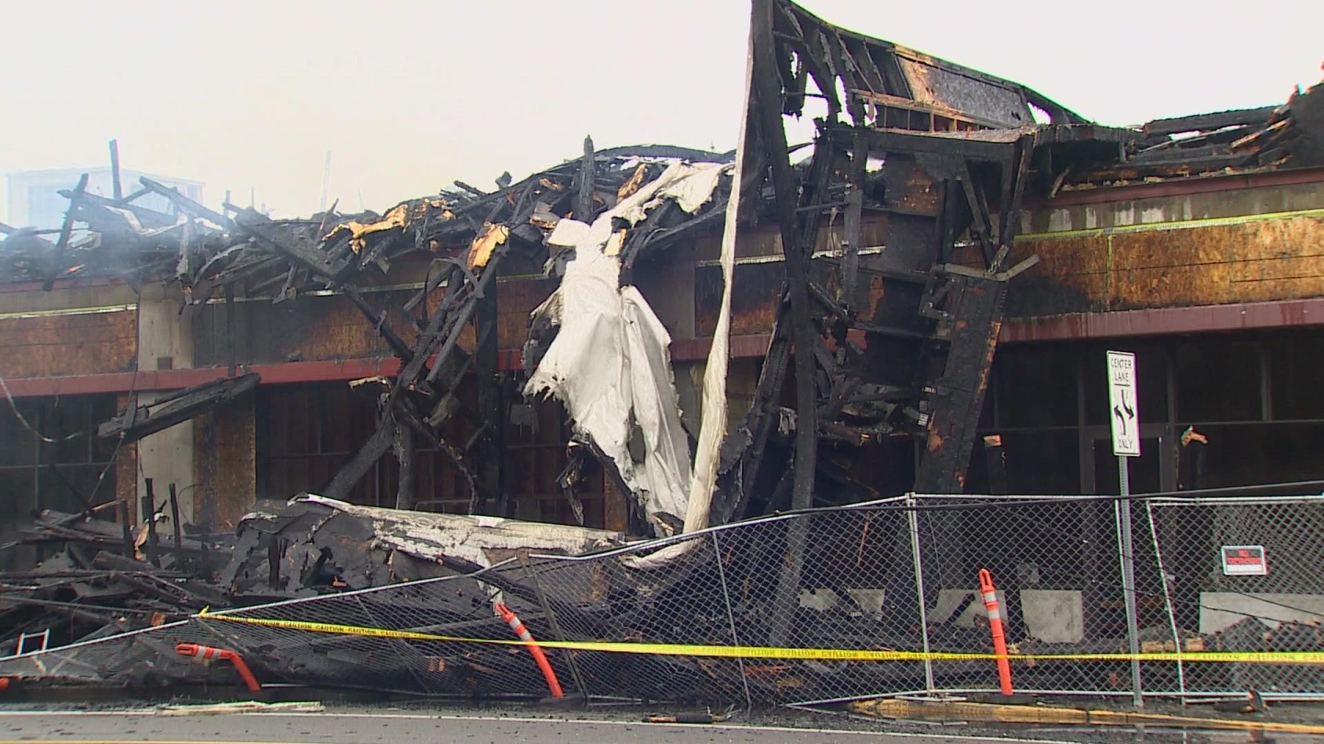 A dozen small businesses were also impacted by the blaze, according to a statement from Olympia City Manager Jay Burney.