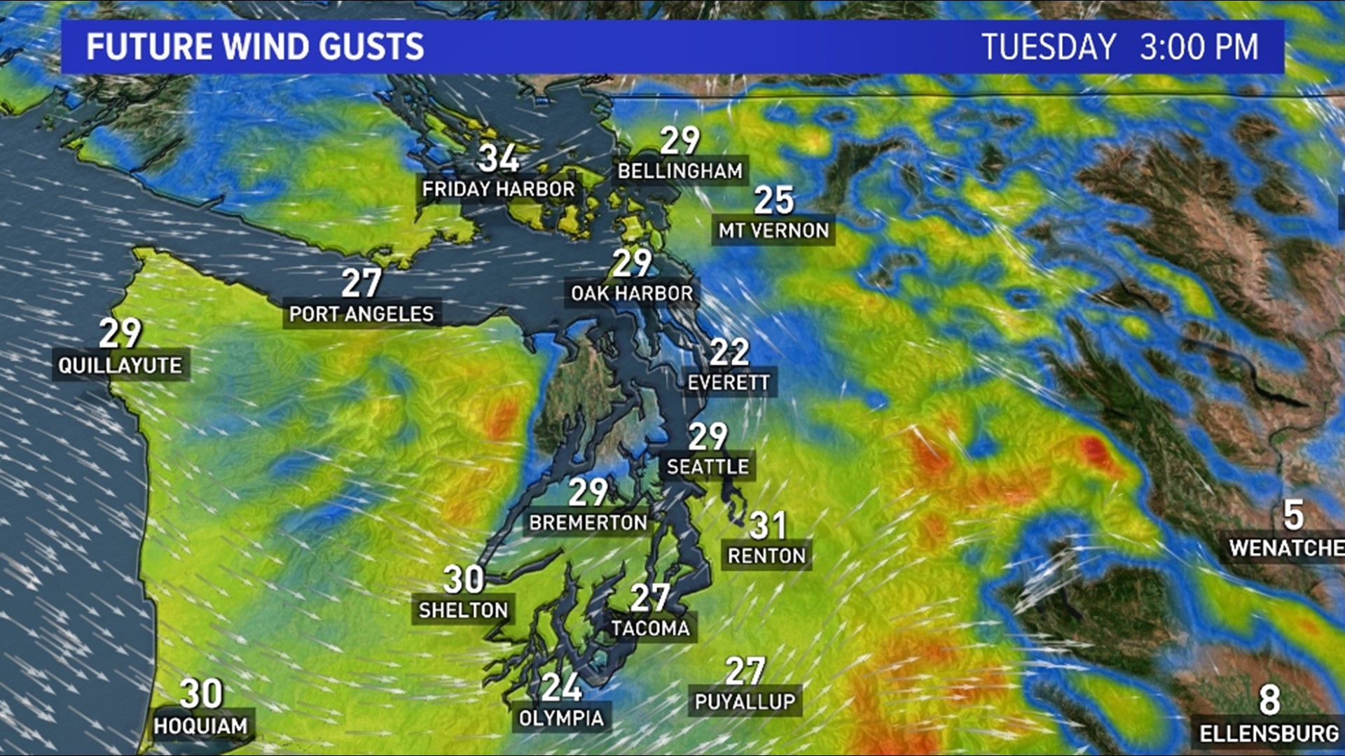 Timeline: Tracking Tuesday's rain, wind, and mountain snow | king5.com