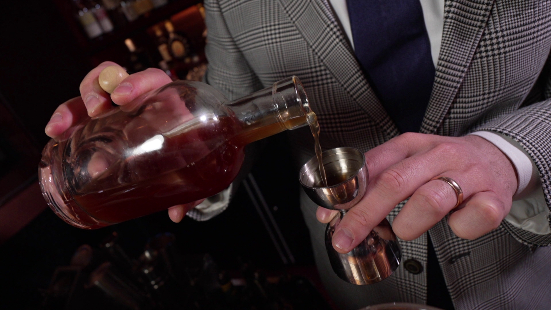 The cocktail includes Remy Martin Louis VII with clarified lemon and orange juice. #k5evening